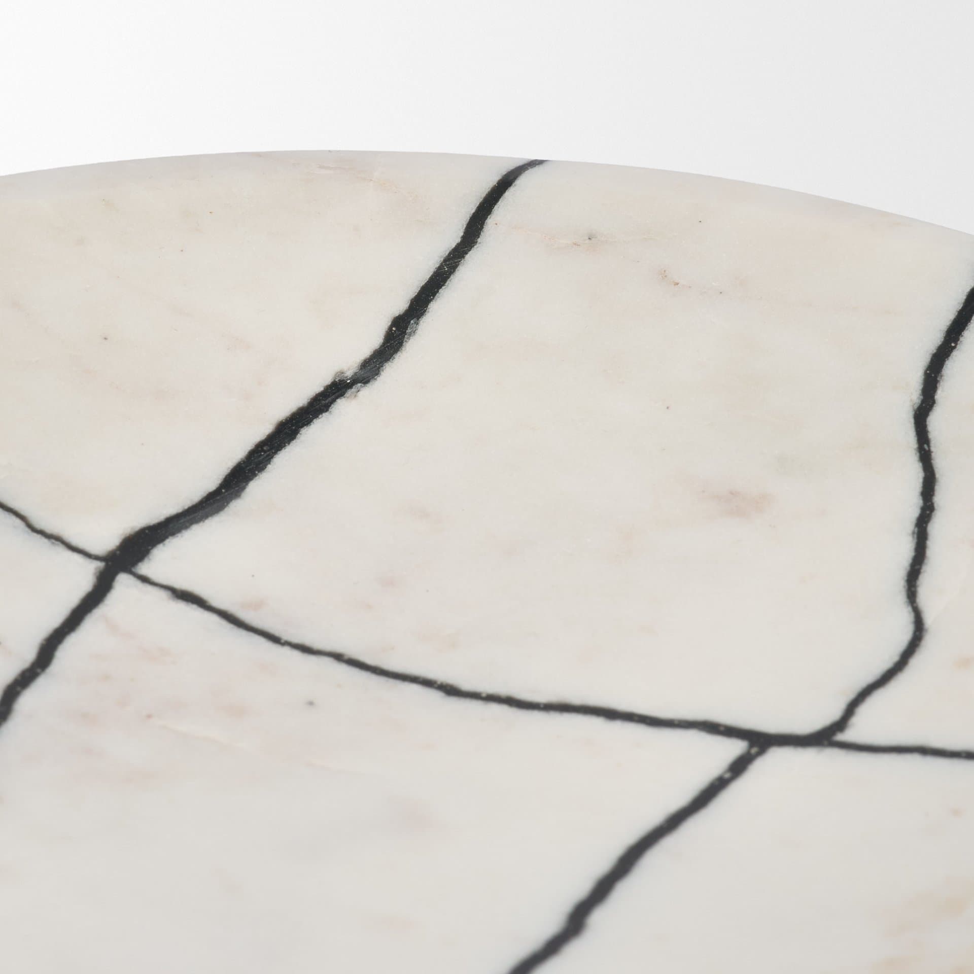 Sintessi Round White Marble Decorative Bowl — product photograph