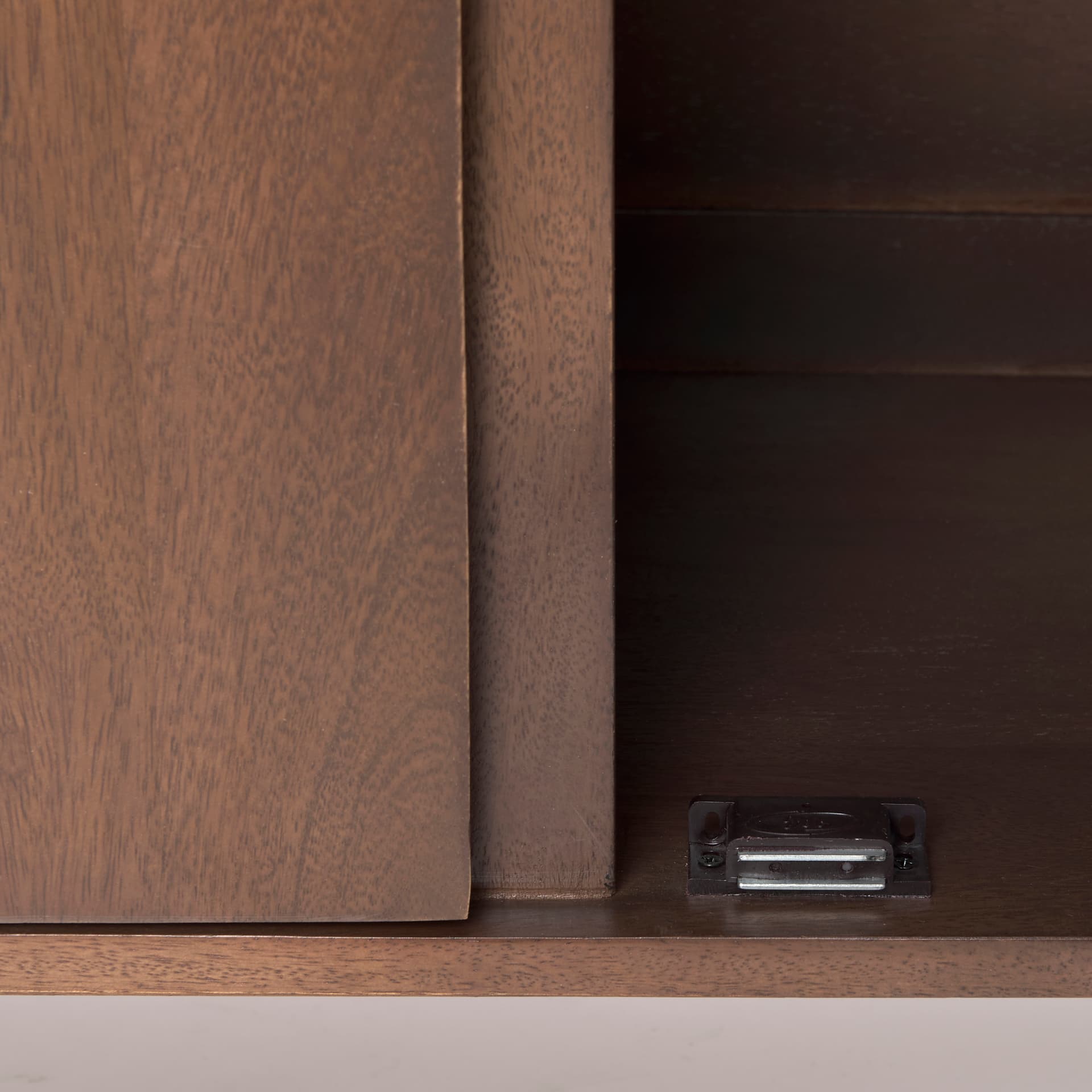 Lillie Medium Brown Wood 4 Door Tray Top Sideboard — product photograph