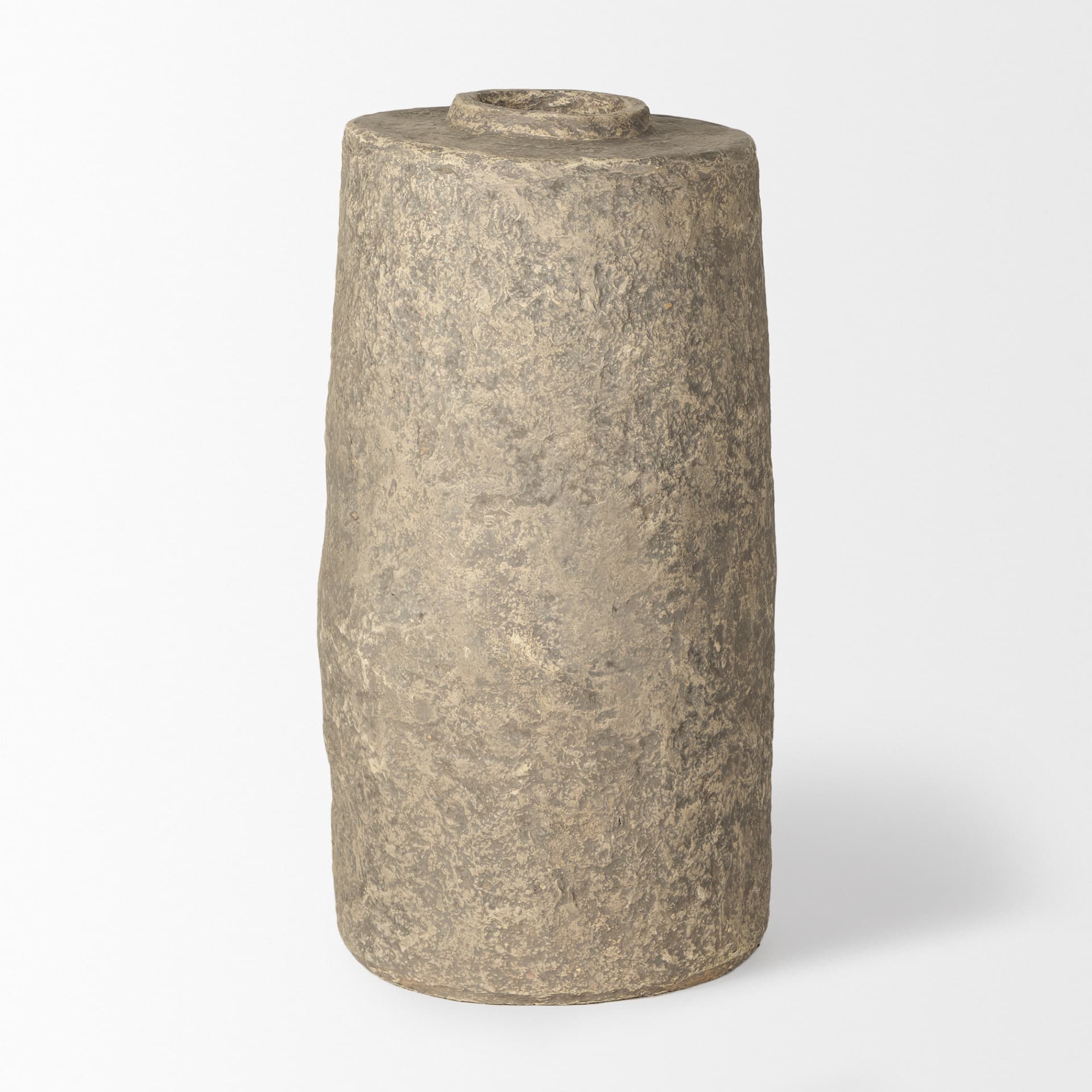 Rama Small Gray Paper Mache Floor Vase — product photograph