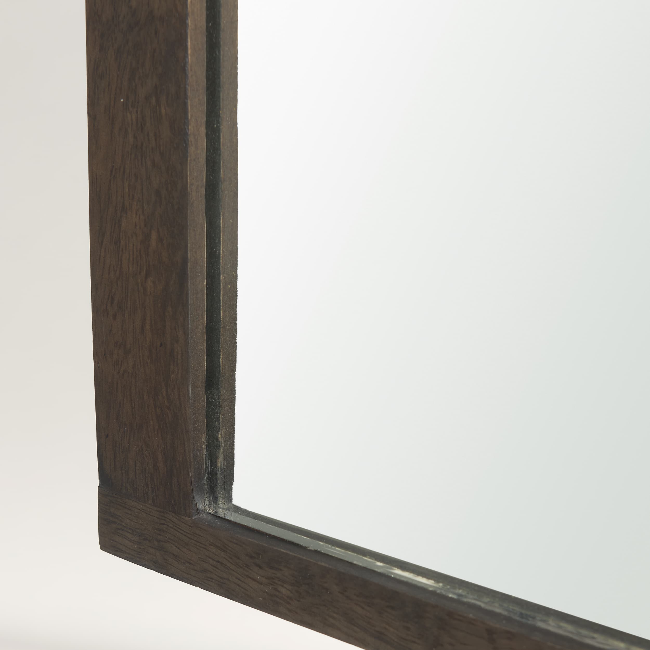 Celeste Dark Brown Wood Arched Mirror — product photograph