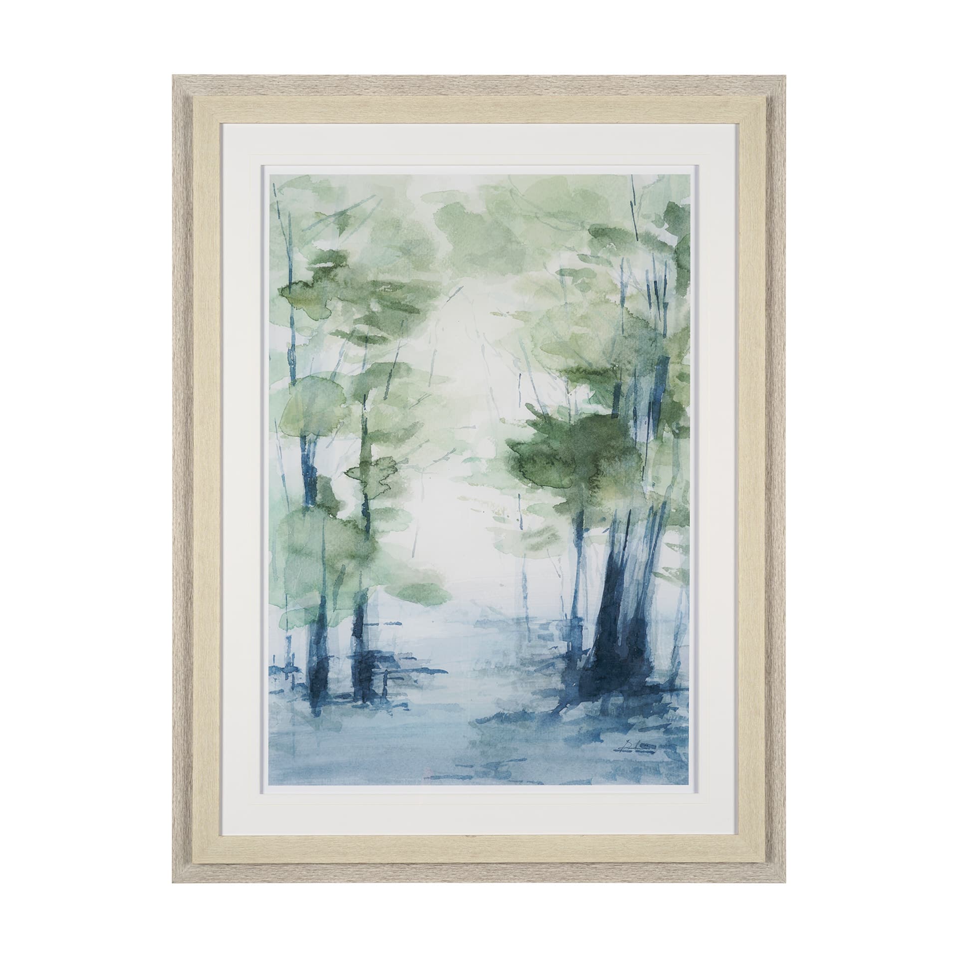 Forest Dew I by Mercana Studio a Hand Embellished Textured Framed Art Print Matted under Glass — product photograph