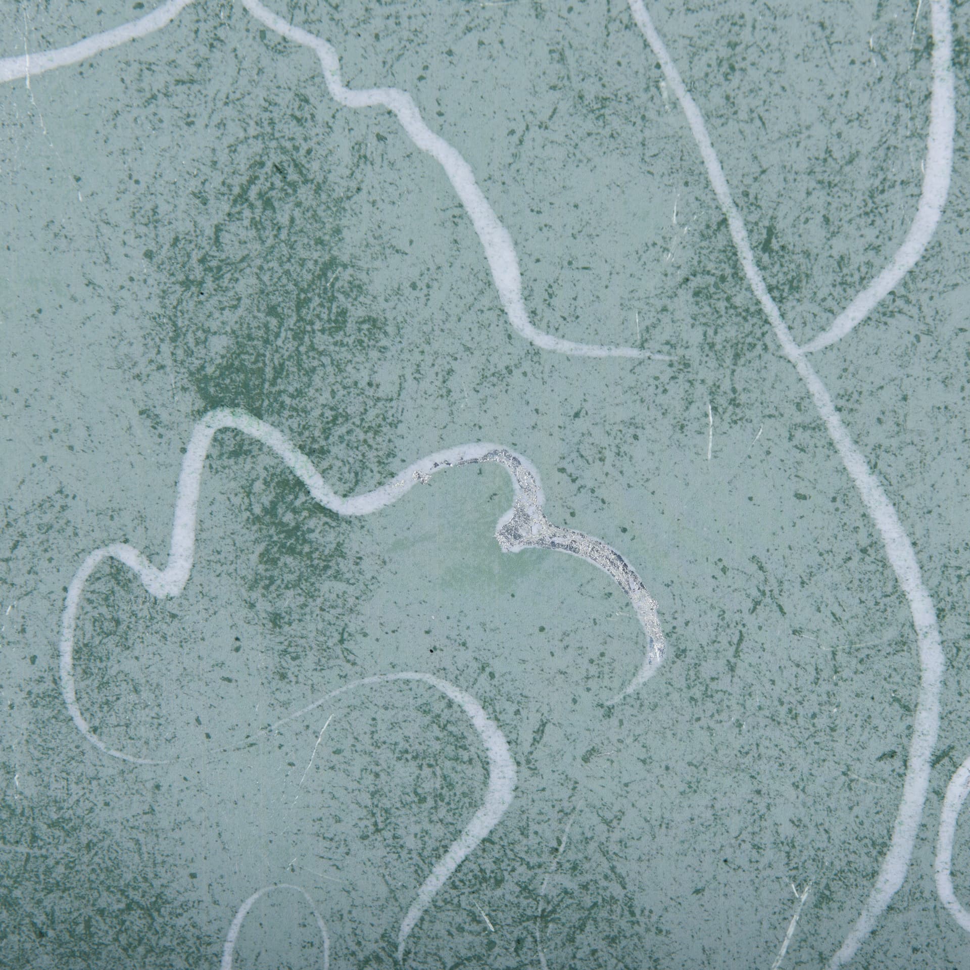 Thread Green I by Mercana Studio a Hand Embellished Textured Framed Art Print Matted under Glass — product photograph