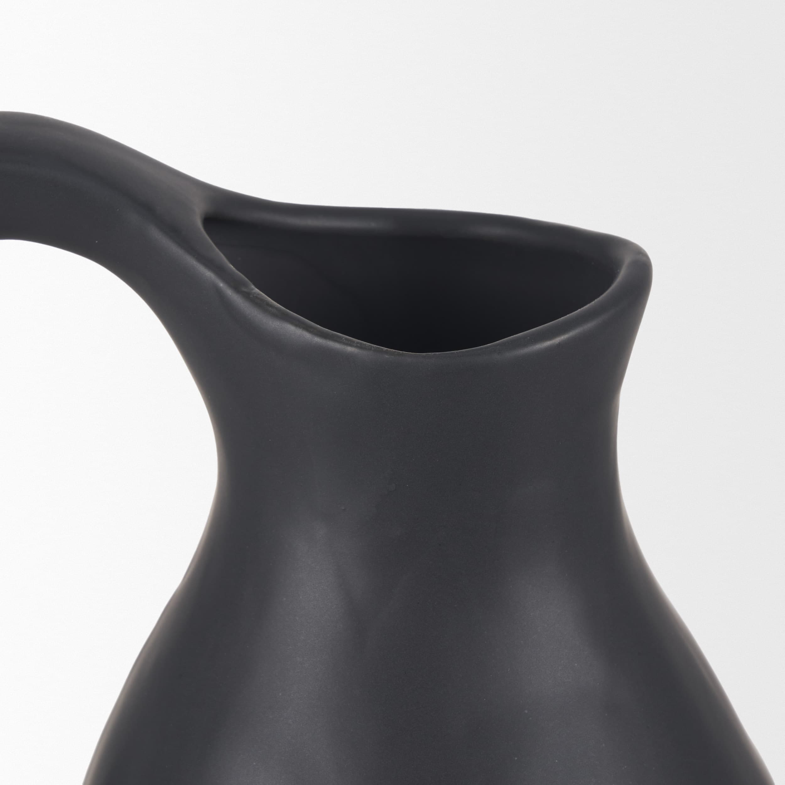 Valora Matte Black Ceramic Jug — product photograph