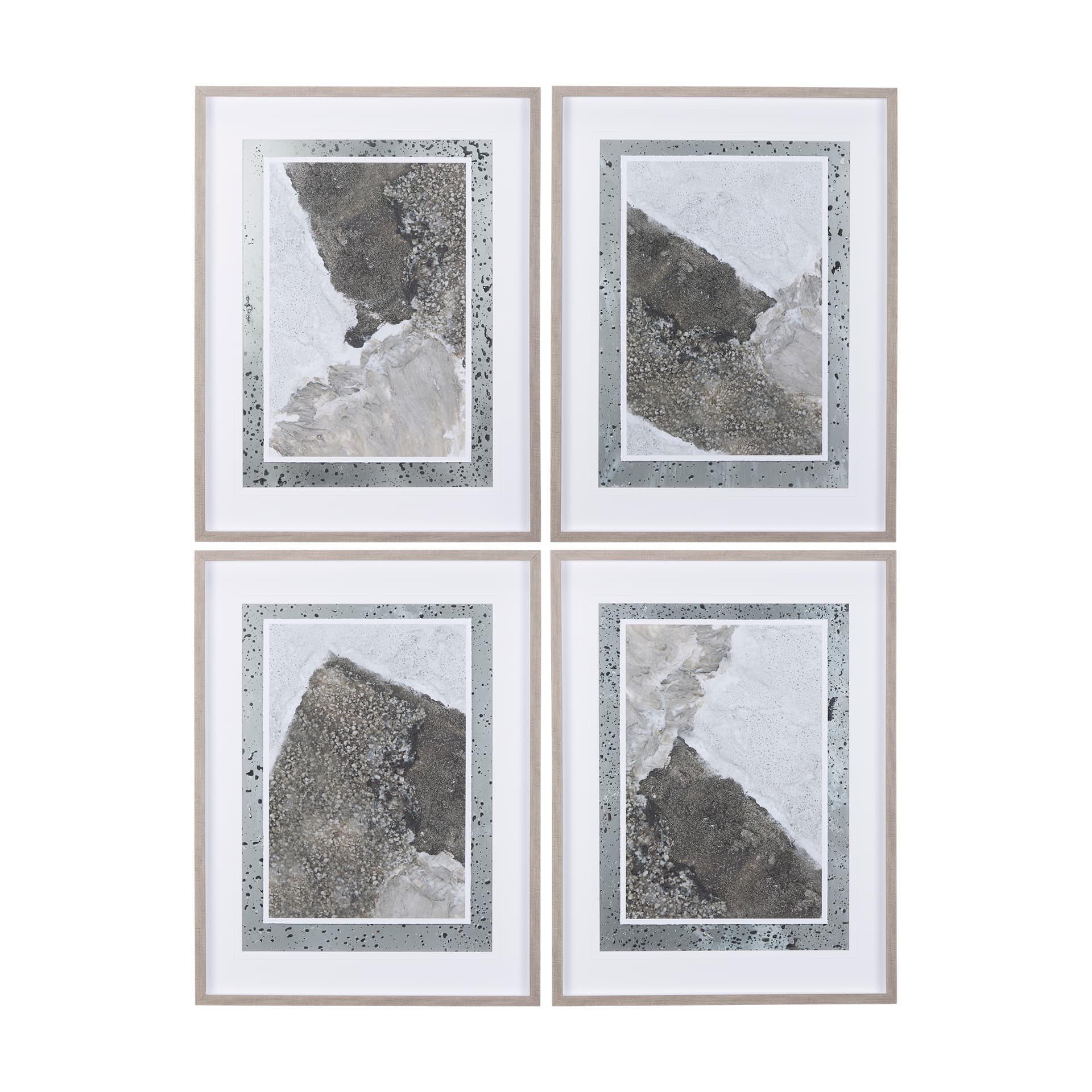 Mudslide I by Mercana Studio a Hand Embellished Textured Framed Art Print Matted under Glass — product photograph