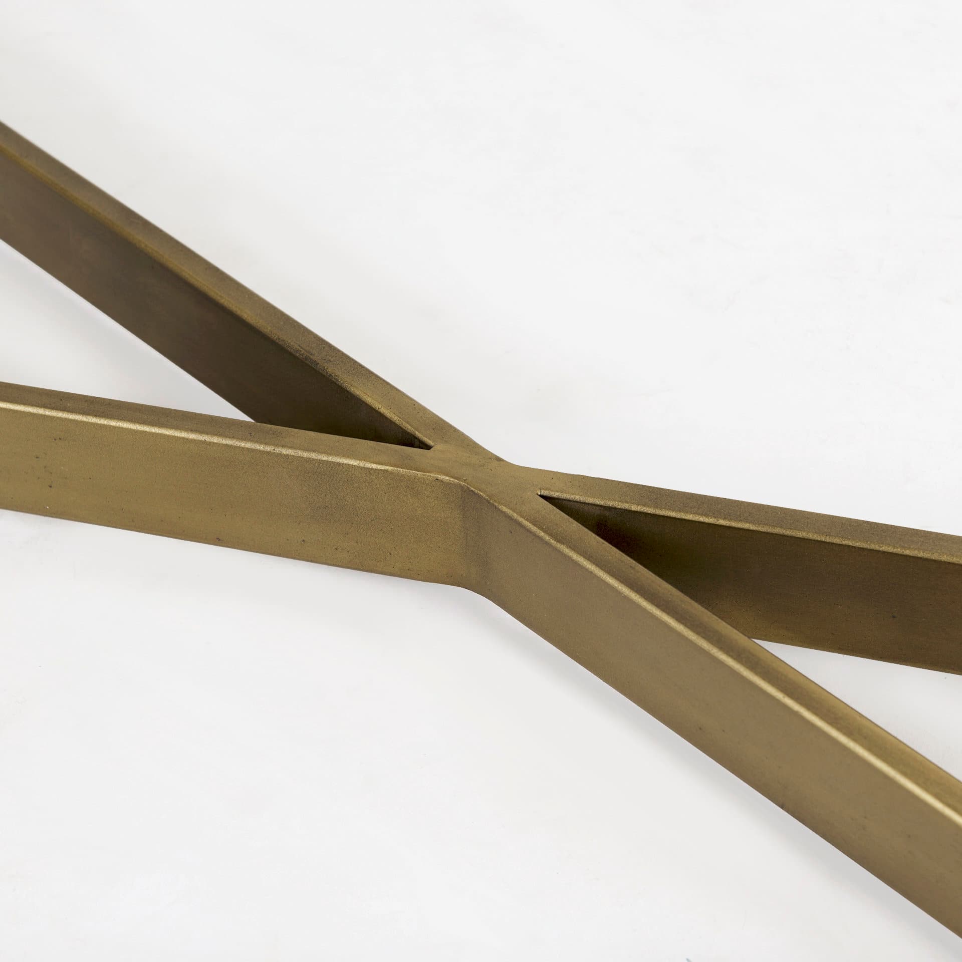 Faye 50L x 15W x 30H Beige Finished Wood W/Gold Metal Base Console Table — product photograph