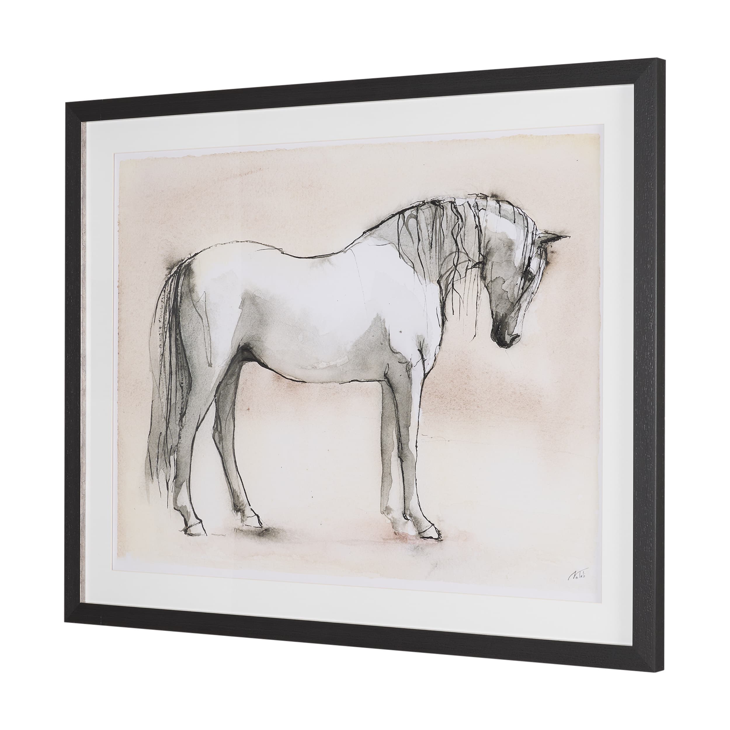 Elegant Beauties III by Mercana Studio Hand-Embellished Framed Artwork Matted under Glass — product photograph