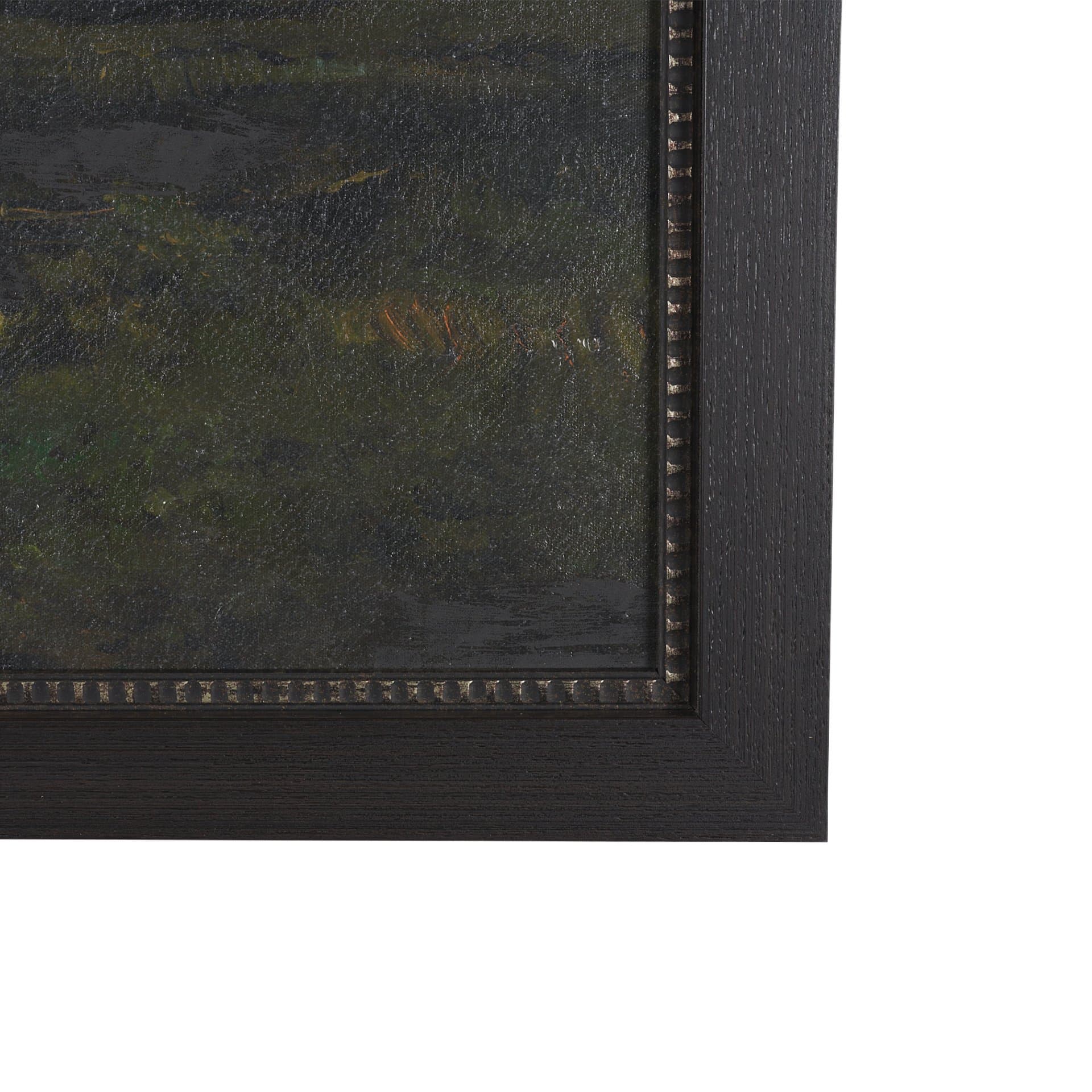 A River Landscape with Storks by Charles-Francois Daubigny Textured Framed Artwork Matted — product photograph