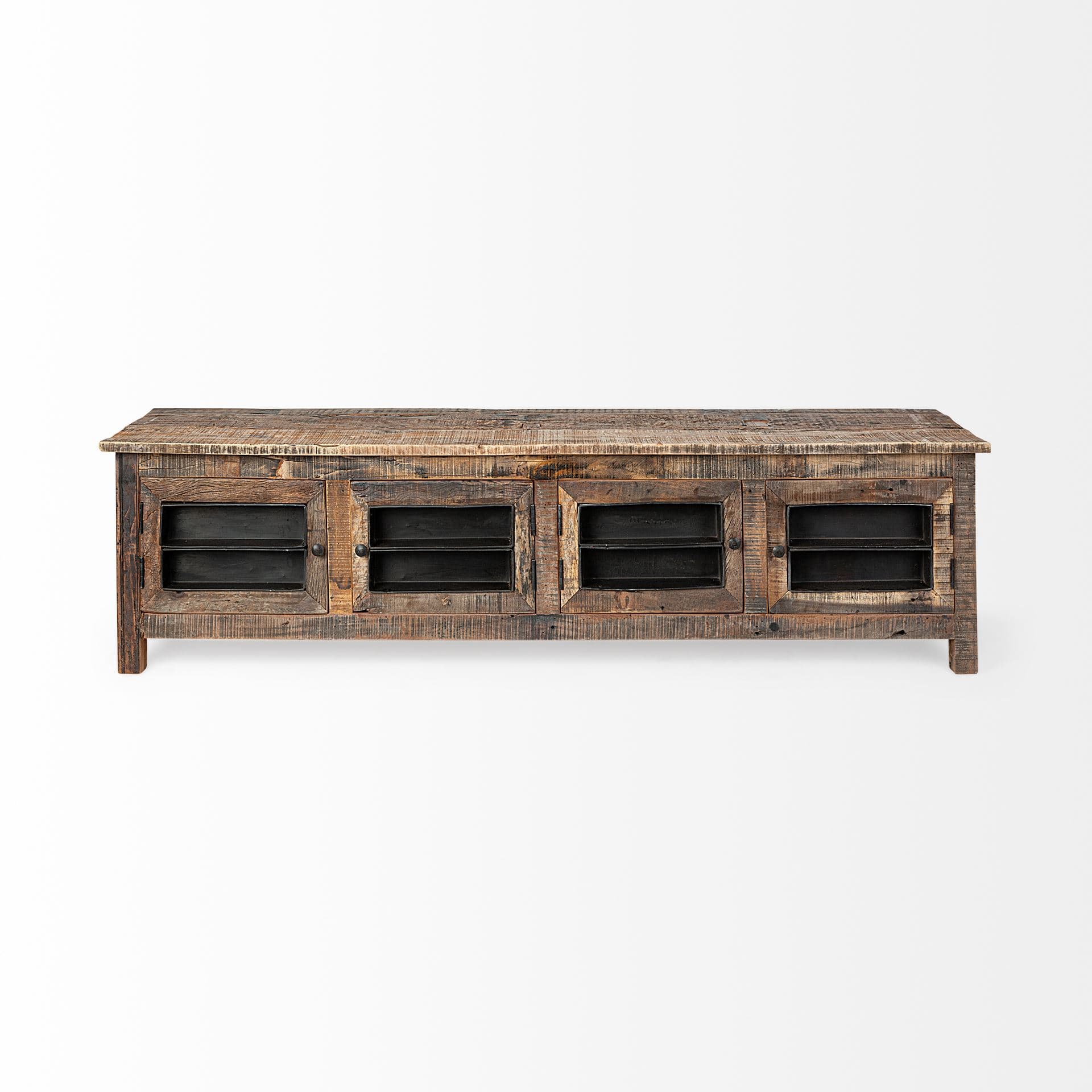 Wilton II Reclaimed Wood and Metal Media Console — product photograph