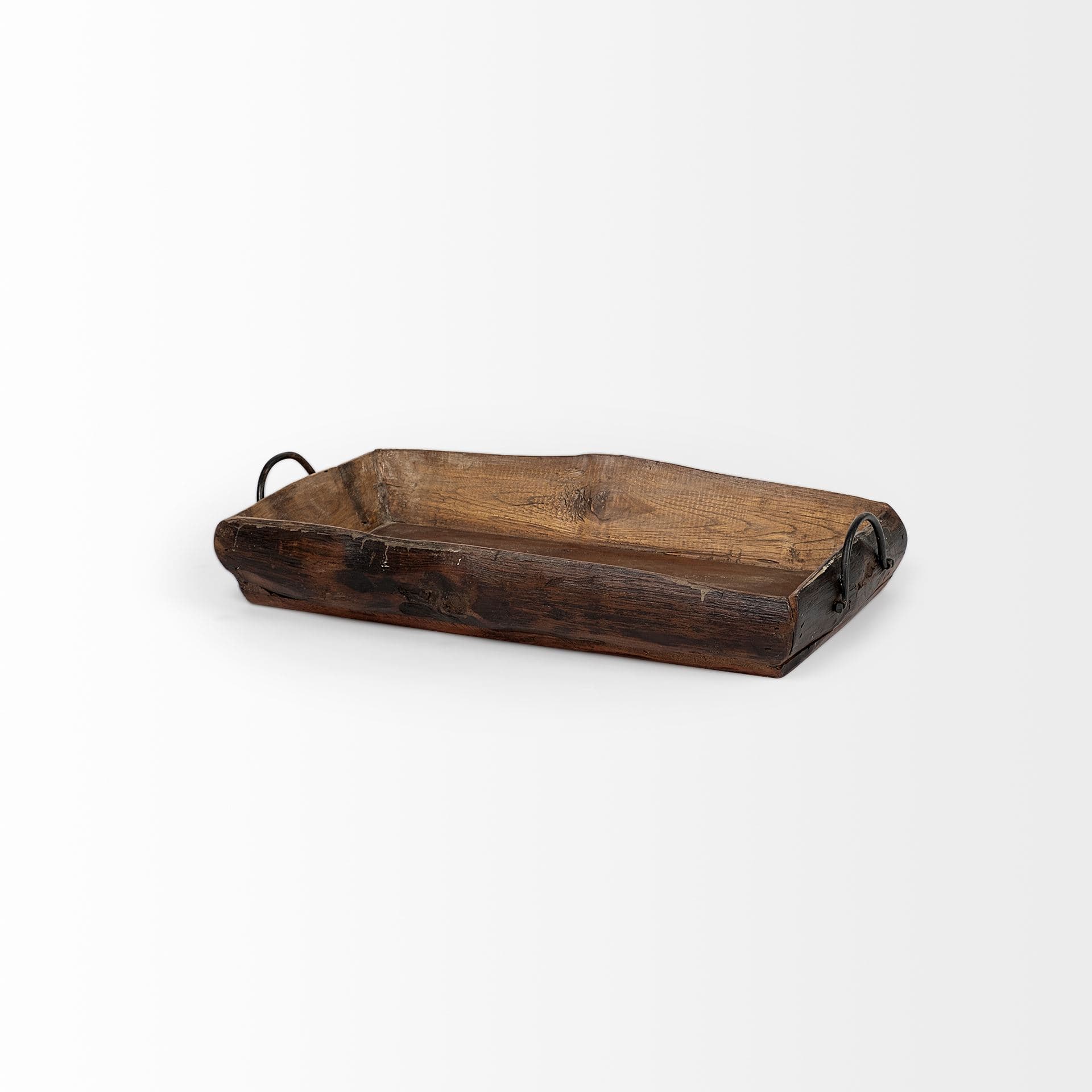 Durone (Set of 2) Brown Wooden Live Edge Serving Trays — product photograph