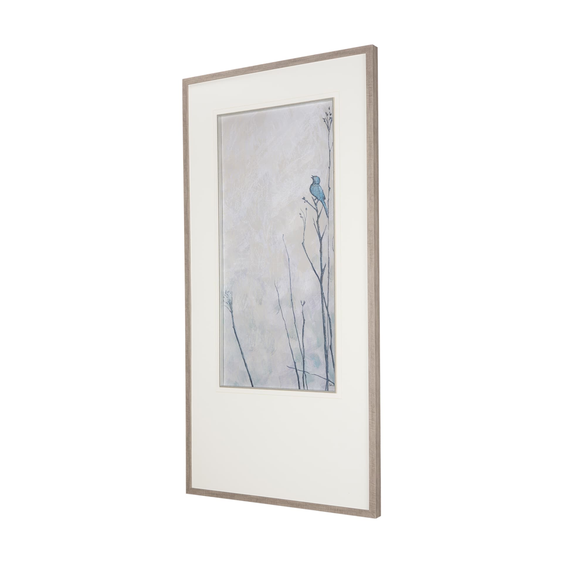Bird Song II by Mercana Studio a Hand Embelished Textured Framed Art Print Matted under Glass — product photograph