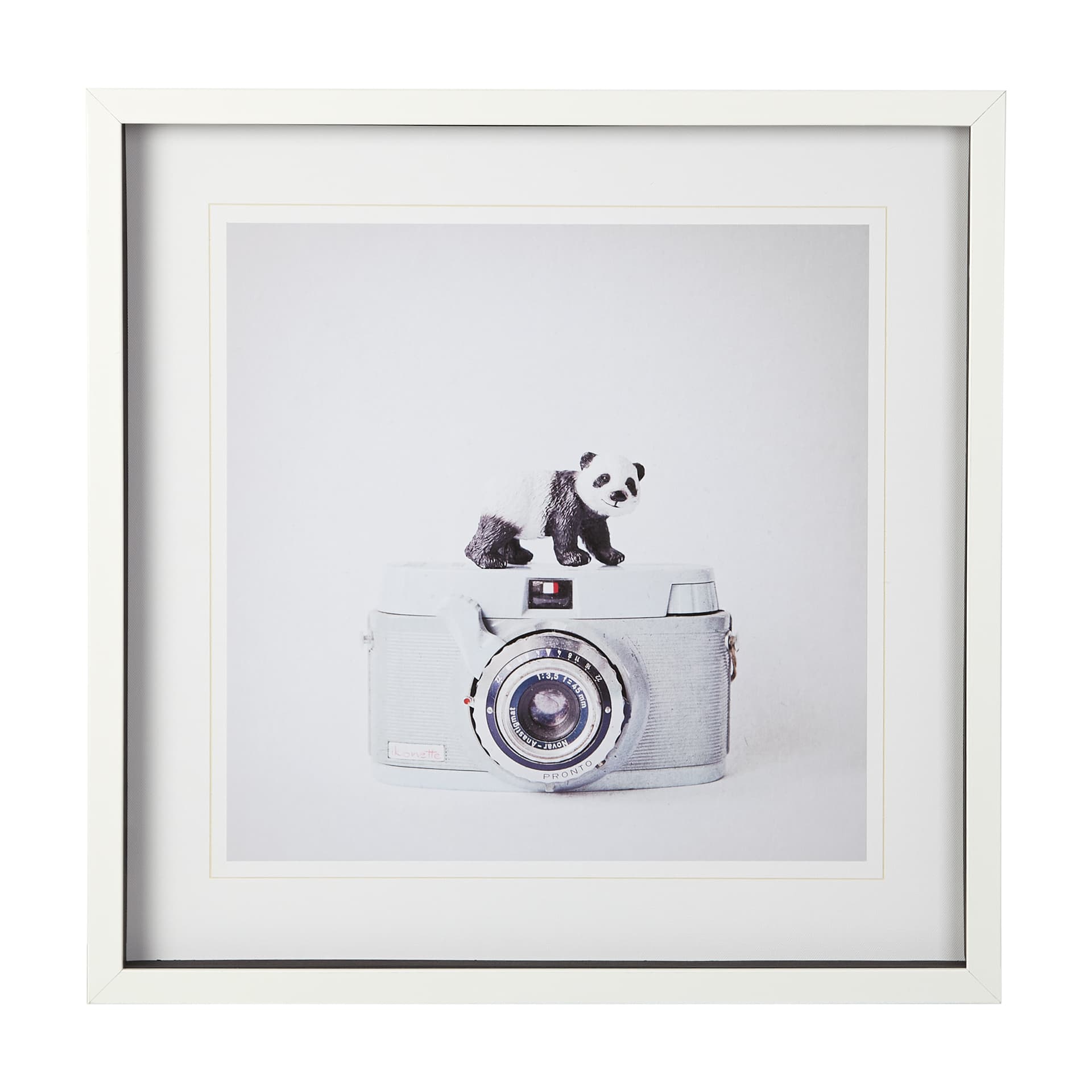 Panda & Vintage Camera by Susannah Tucker Photography a Framed Photo Art Print Matted under Glass — product photograph