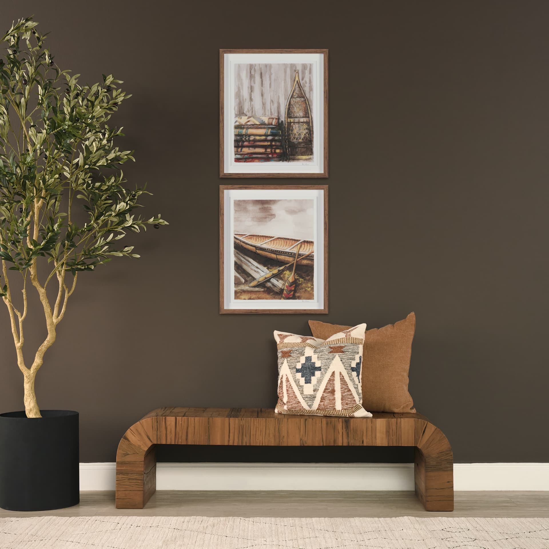 Kenzie 20x20 Multi Colored Print Square Pillow Cover w/ Non-Allergen Filler — product photograph