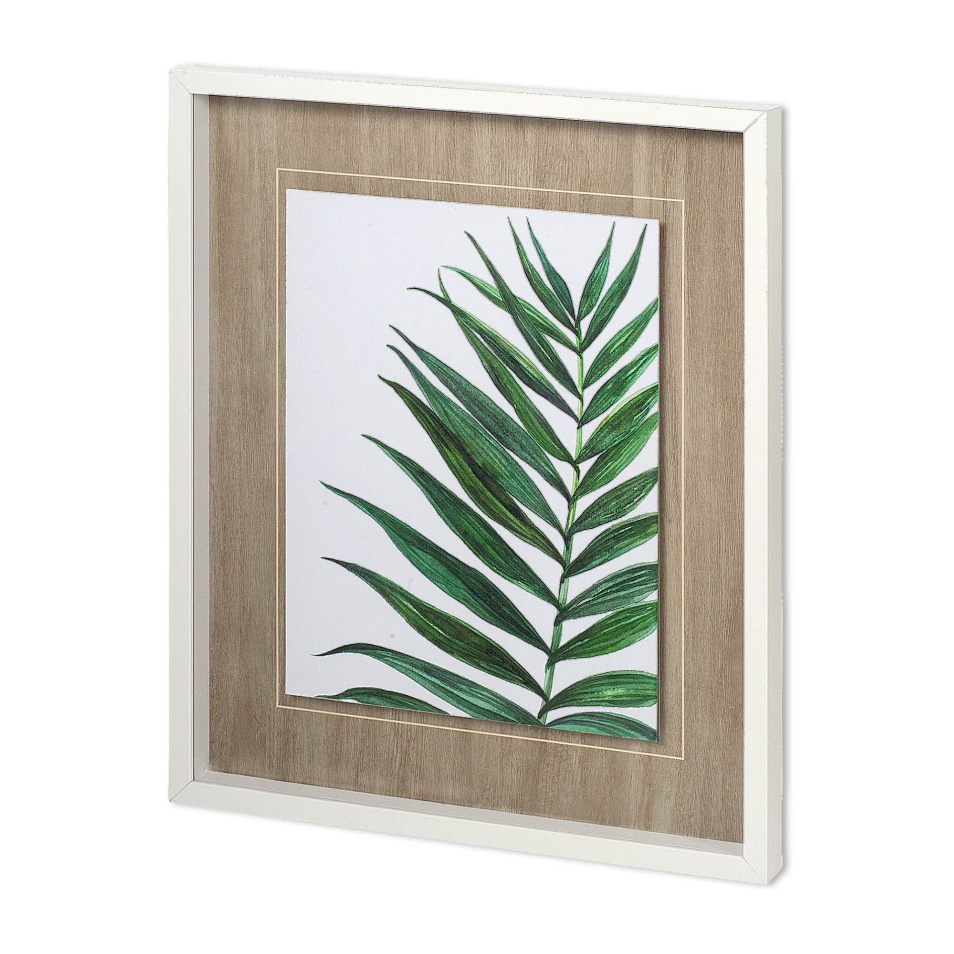 Tropical Breeze Palm 1 by Jin Jing a Framed Art Print Matted under Glass — product photograph