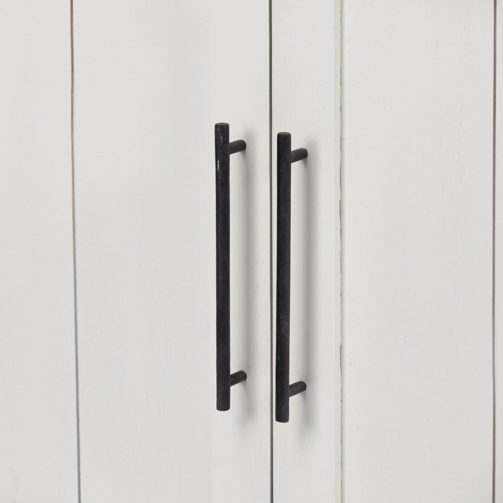 Fairview I White and Medium Brown Wood Three Shelf Shelving Unit — product photograph
