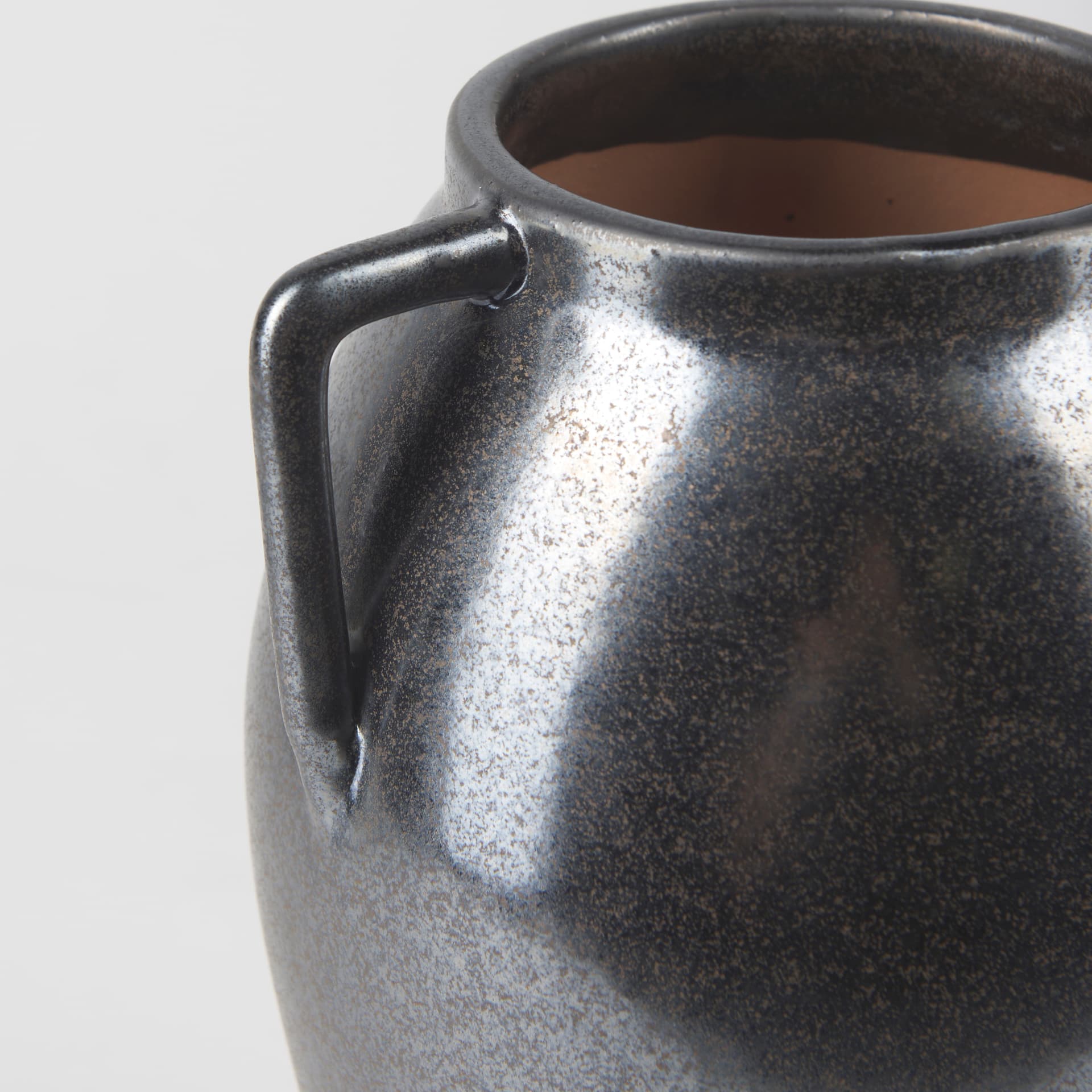Kora Medium Dark Metallic Double Ear Vase — product photograph