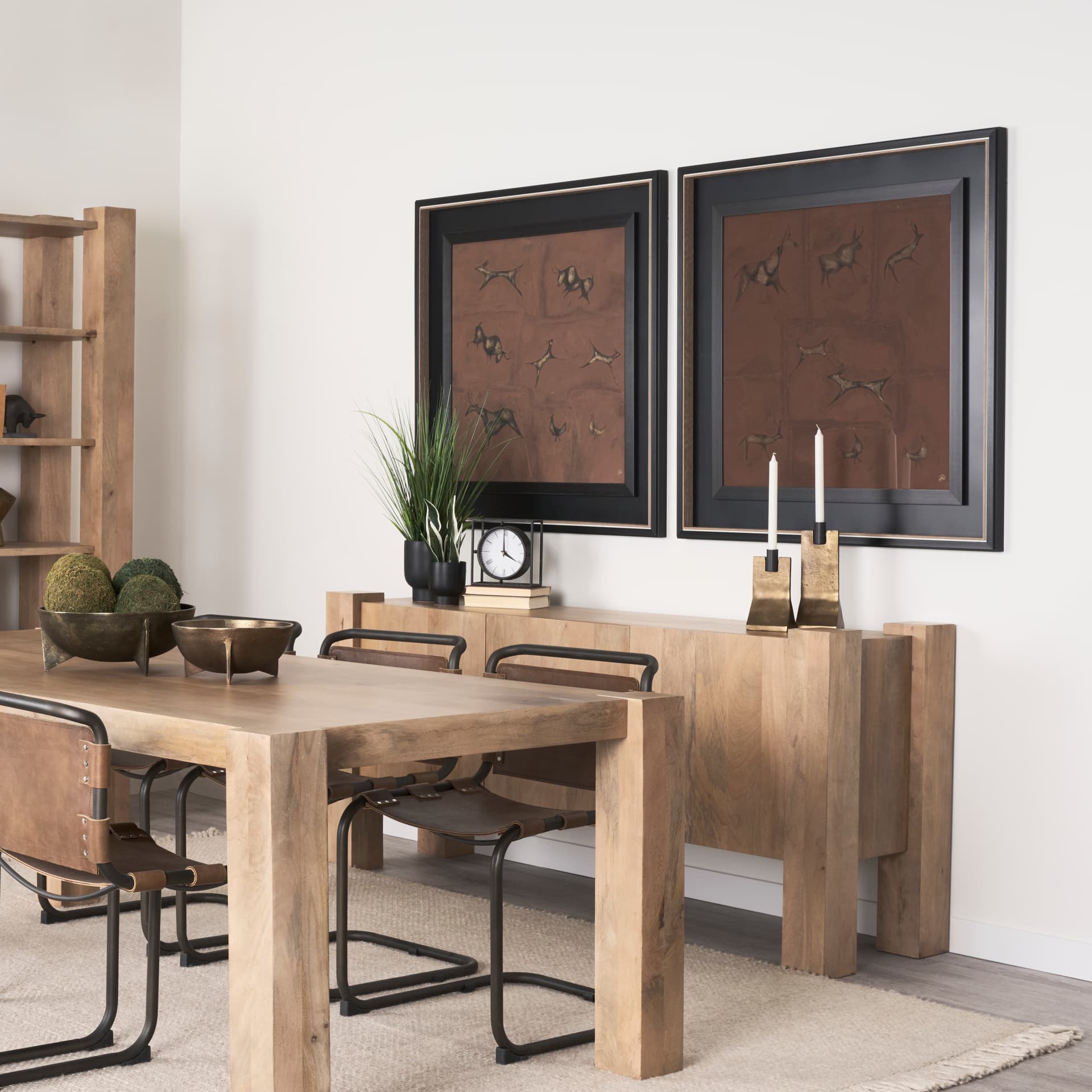 Stone Age I by Studio M a handmade Original Framed Artwork under Glass — in a styled room