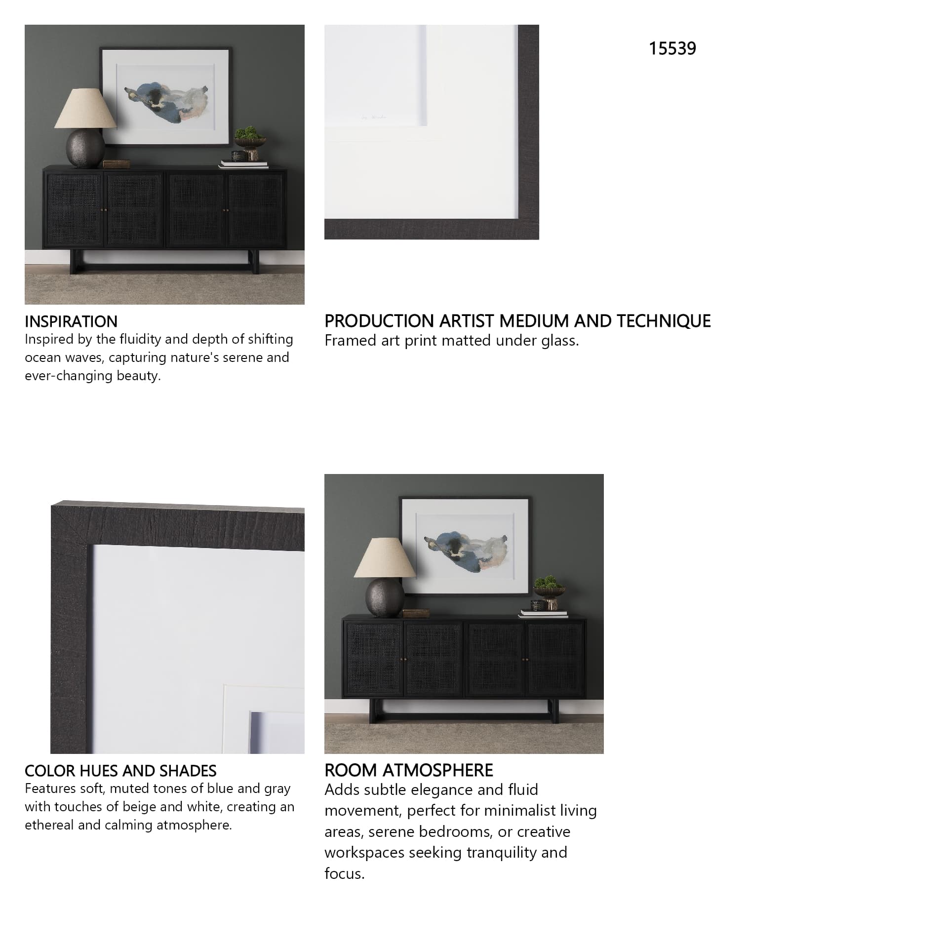 Being Present II by Ira Havuka a Framed Art Print Matted under Glass — in a styled room