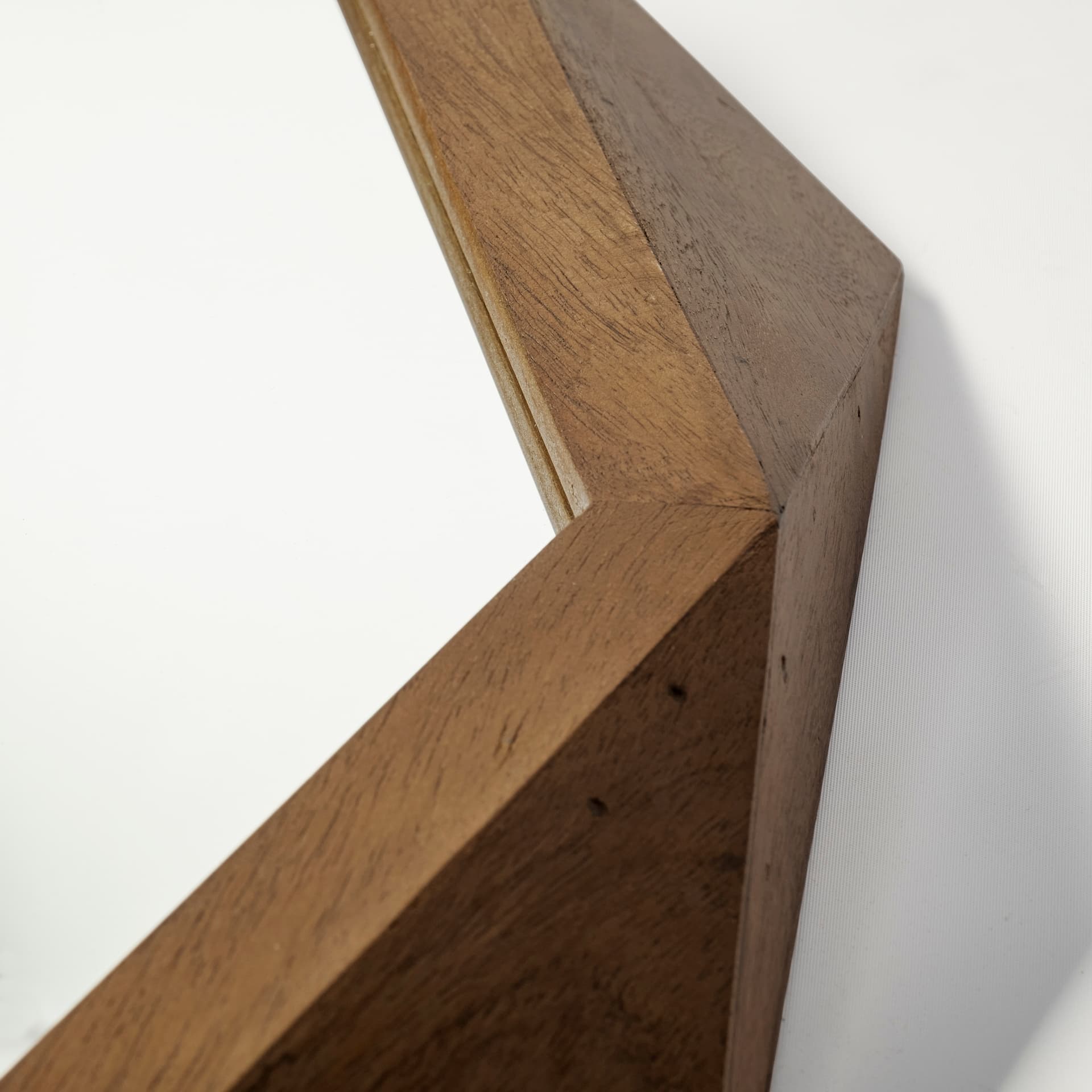 Aramis I 32" Octagon Brown Wood Frame Wall Mirror — product photograph