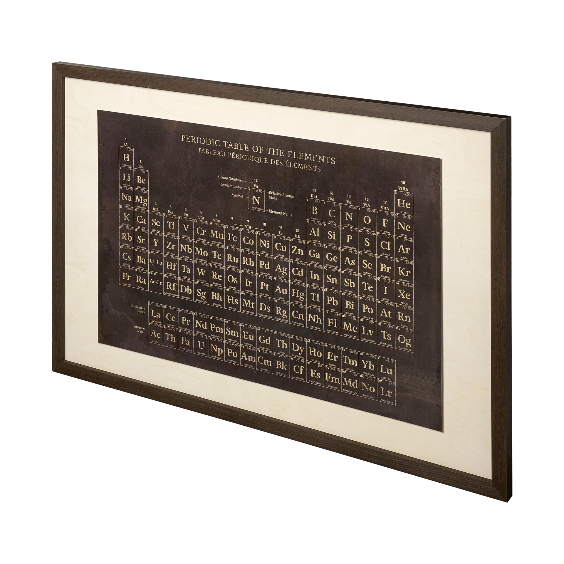 Periodic Table by Vintage Collection a Hand Embelished Textured Framed Art Print — product photograph