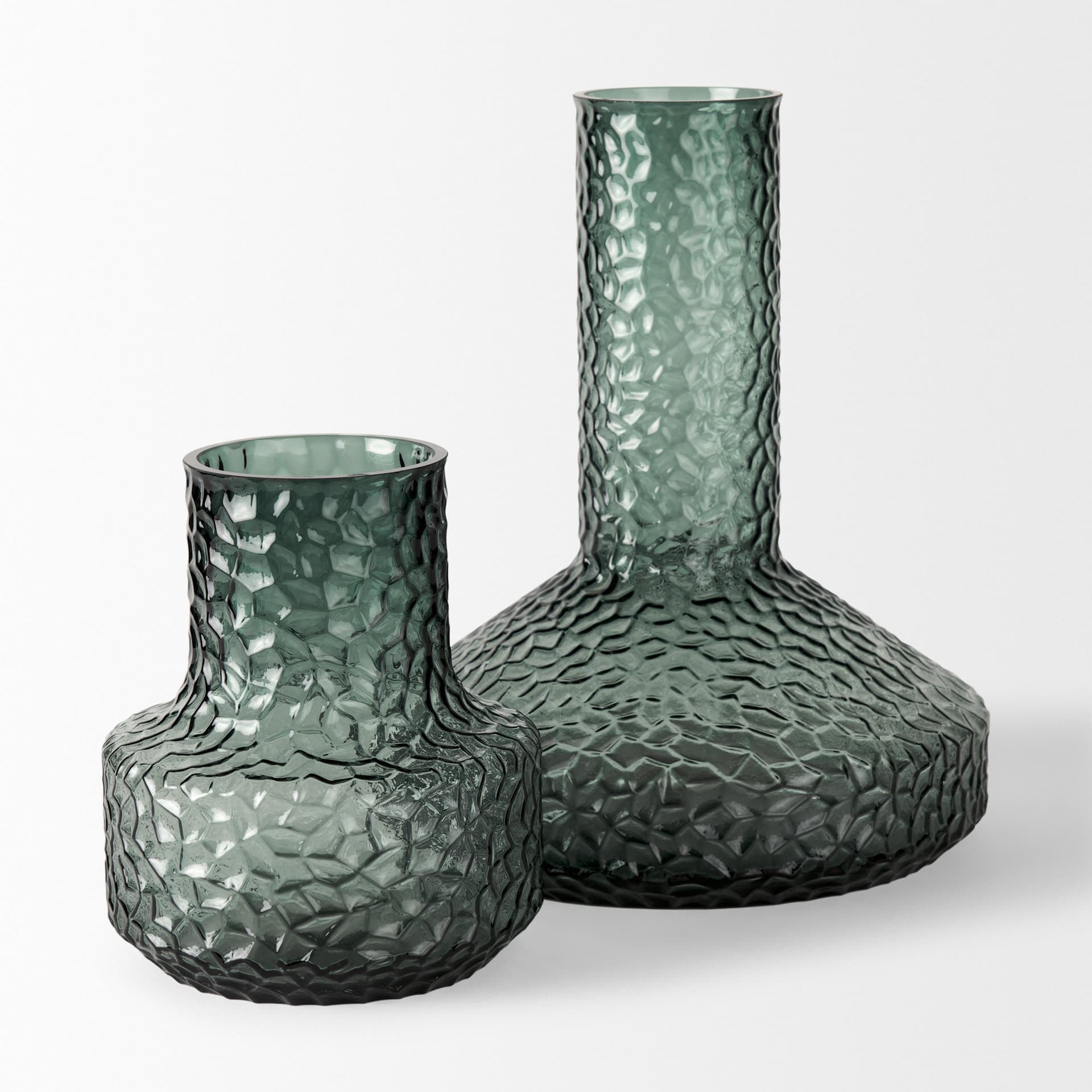 Jolene 11.8" Green Waterglass Glass Vase — product photograph