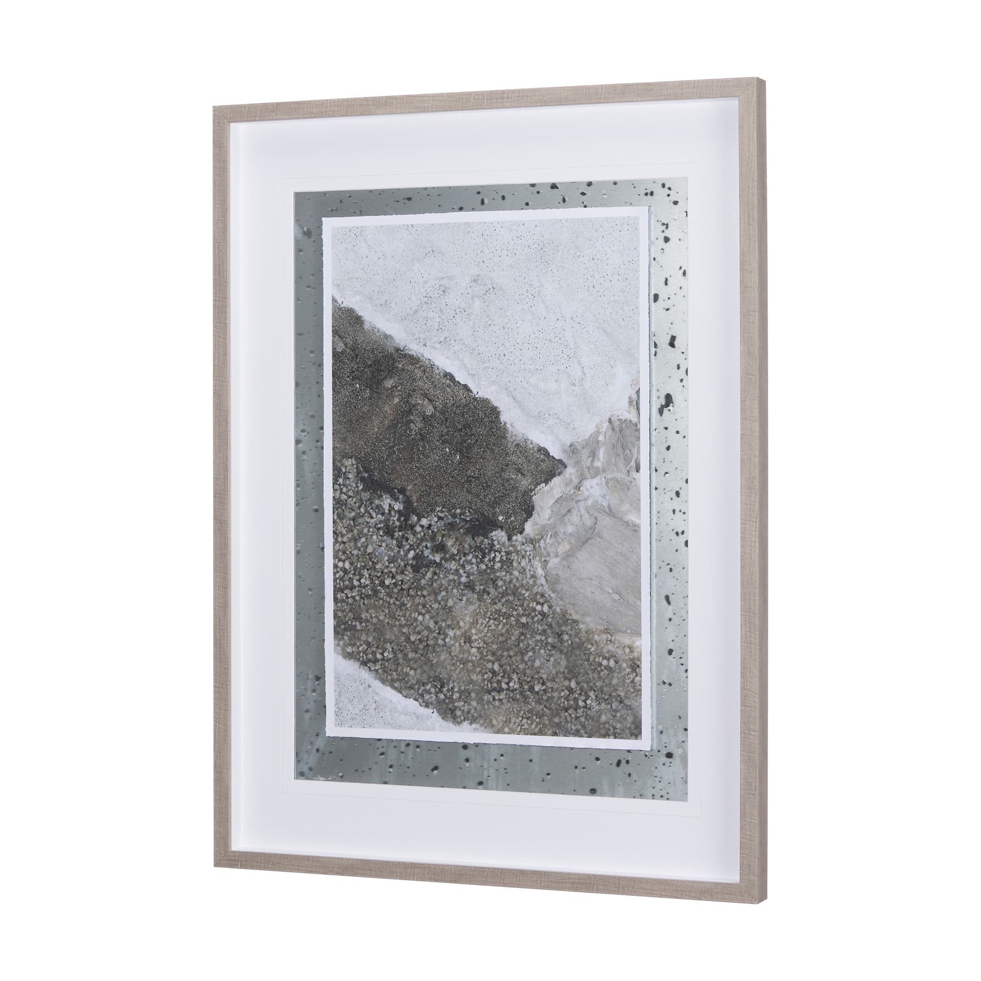 Mudslide II by Mercana Studio a Hand Embellished Textured Framed Art Print Matted under Glass — product photograph