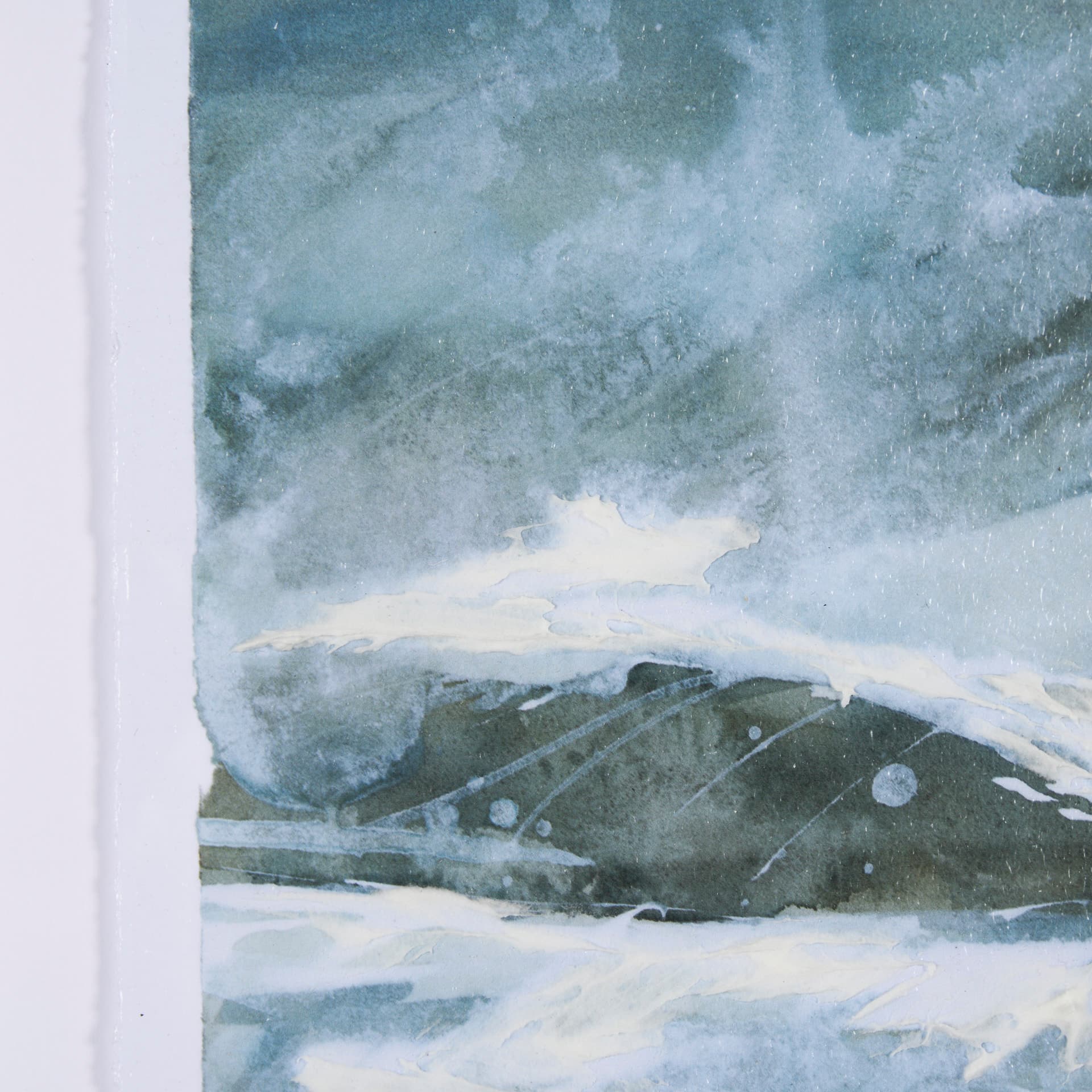 Stormy Coast V by Mercana Studio a Hand Embellished Framed Art Print Matted under Glass — product photograph