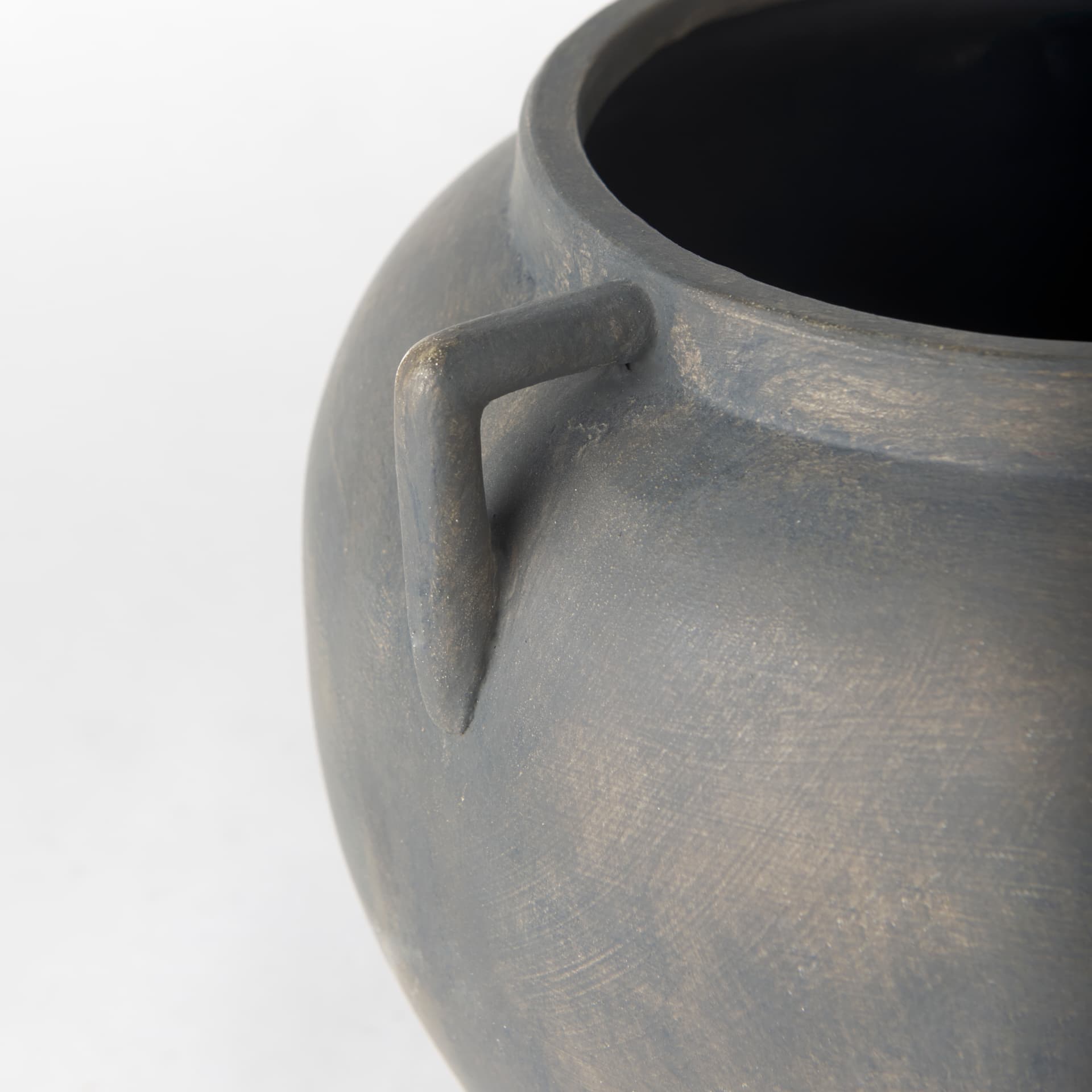 Kilian Short Brown-Gray Double Ear Vase — product photograph