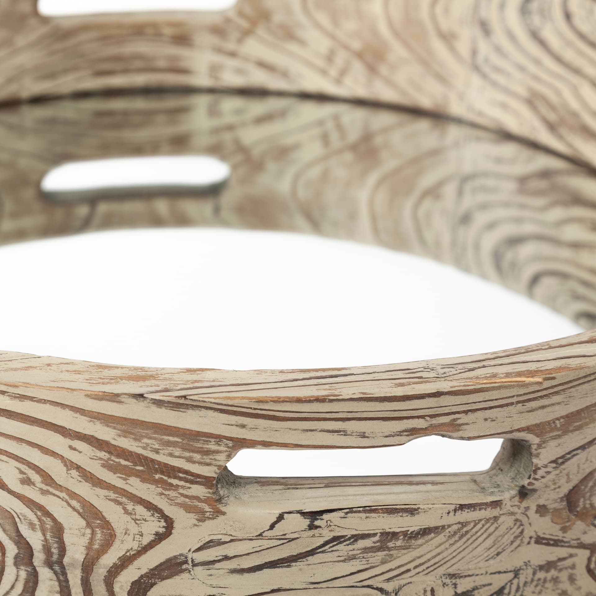 Whittier Small 20L x 20W Brown Wooden Mirrored Base Tray — product photograph