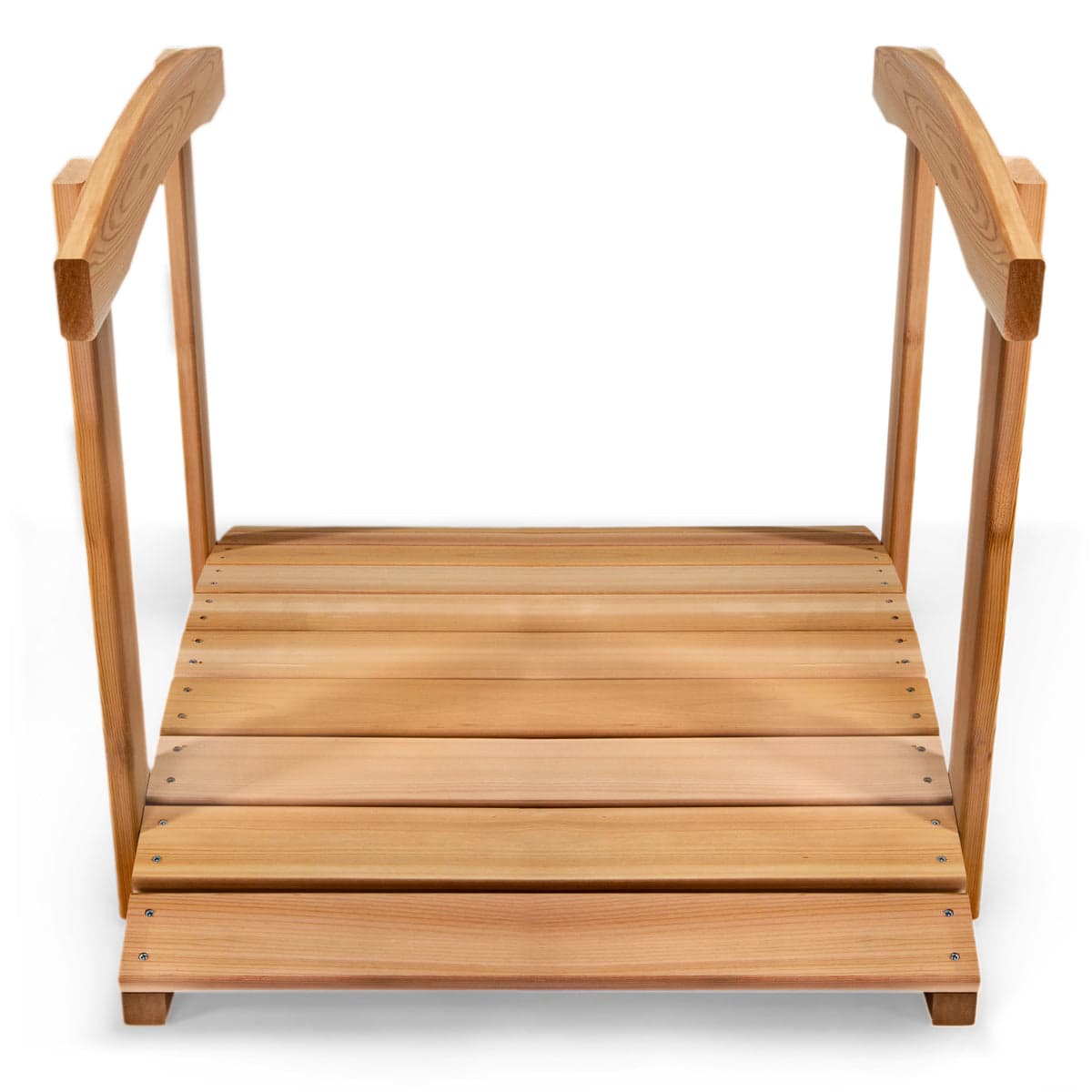 3-Ft Cedar Garden Bridge with Side Rails — product photograph