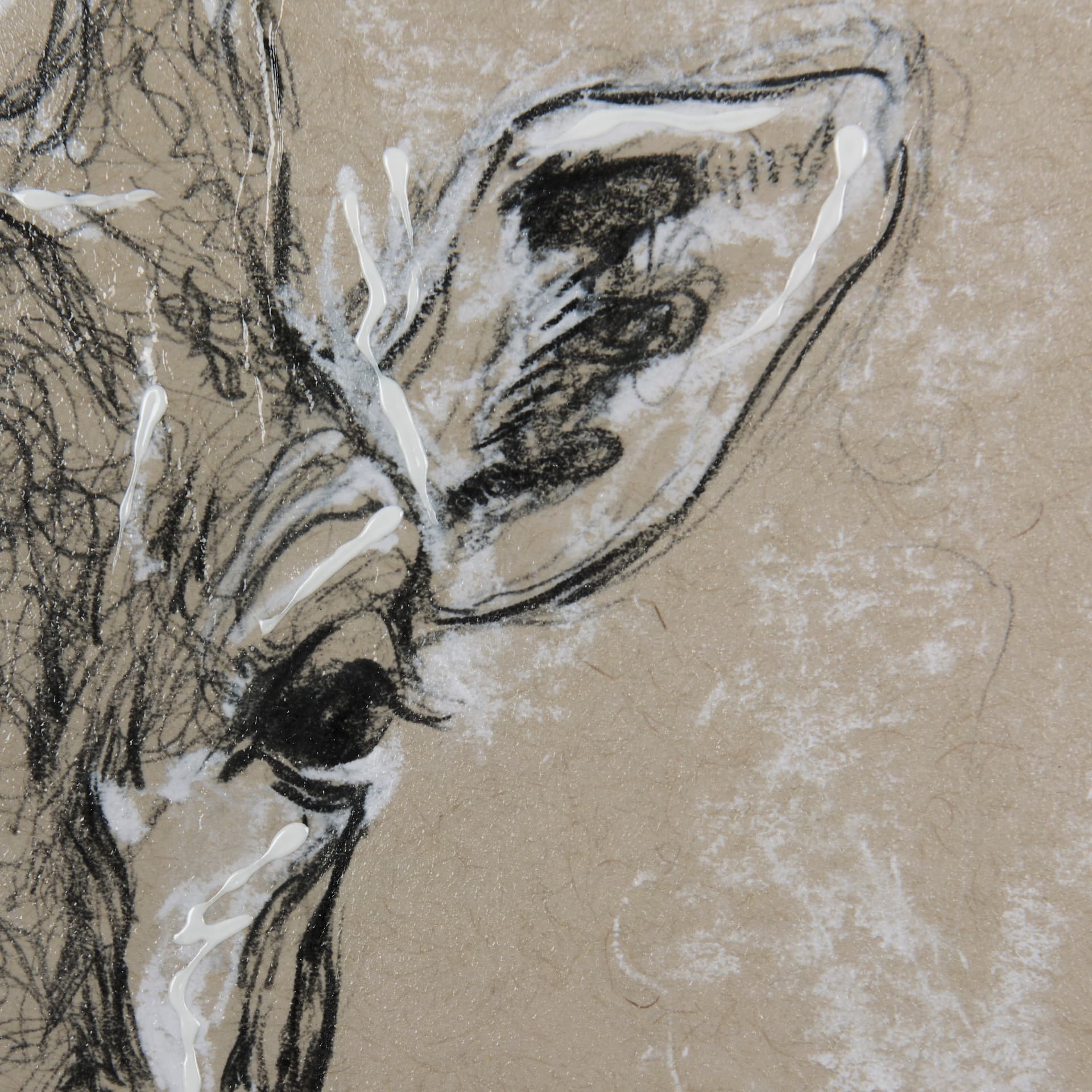 Sketch of Animal IV (Giraffe) by Mercana Studio Hand Embelished Framed Art Print Matted under Glass — product photograph