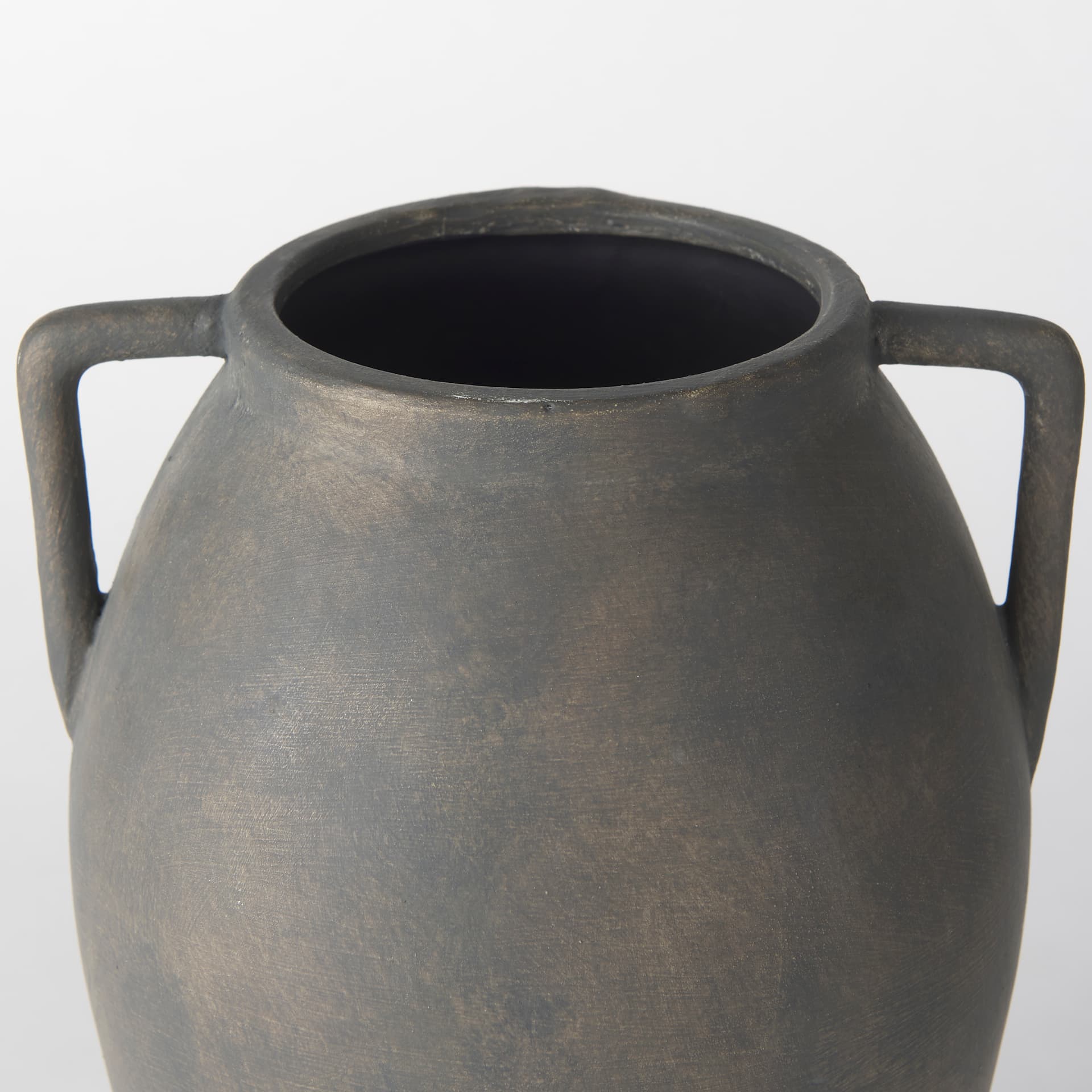 Kilian Medium Brown-Gray Double Ear Vase — product photograph