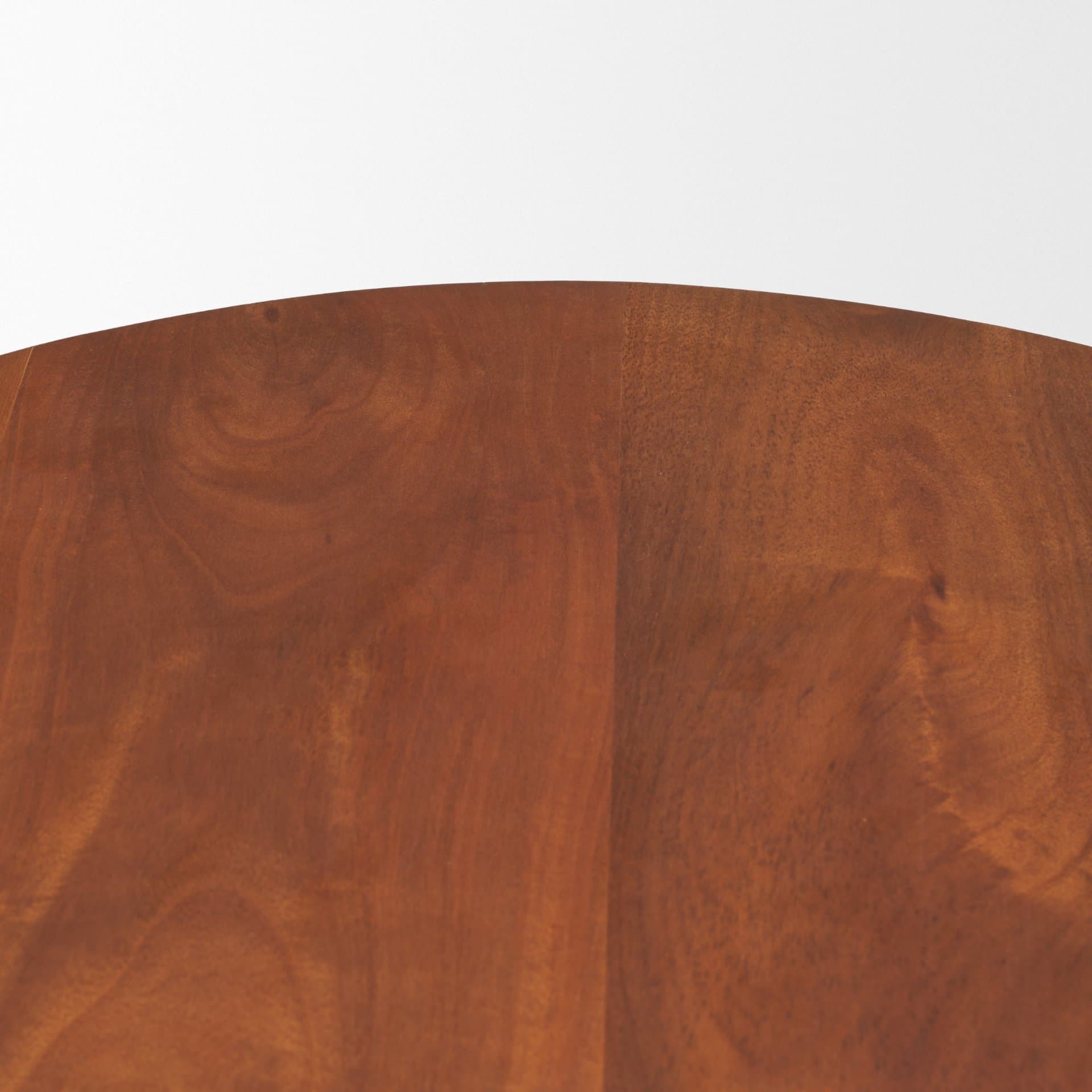 Mora Medium Brown Wood 3-Legged Accent Table — product photograph