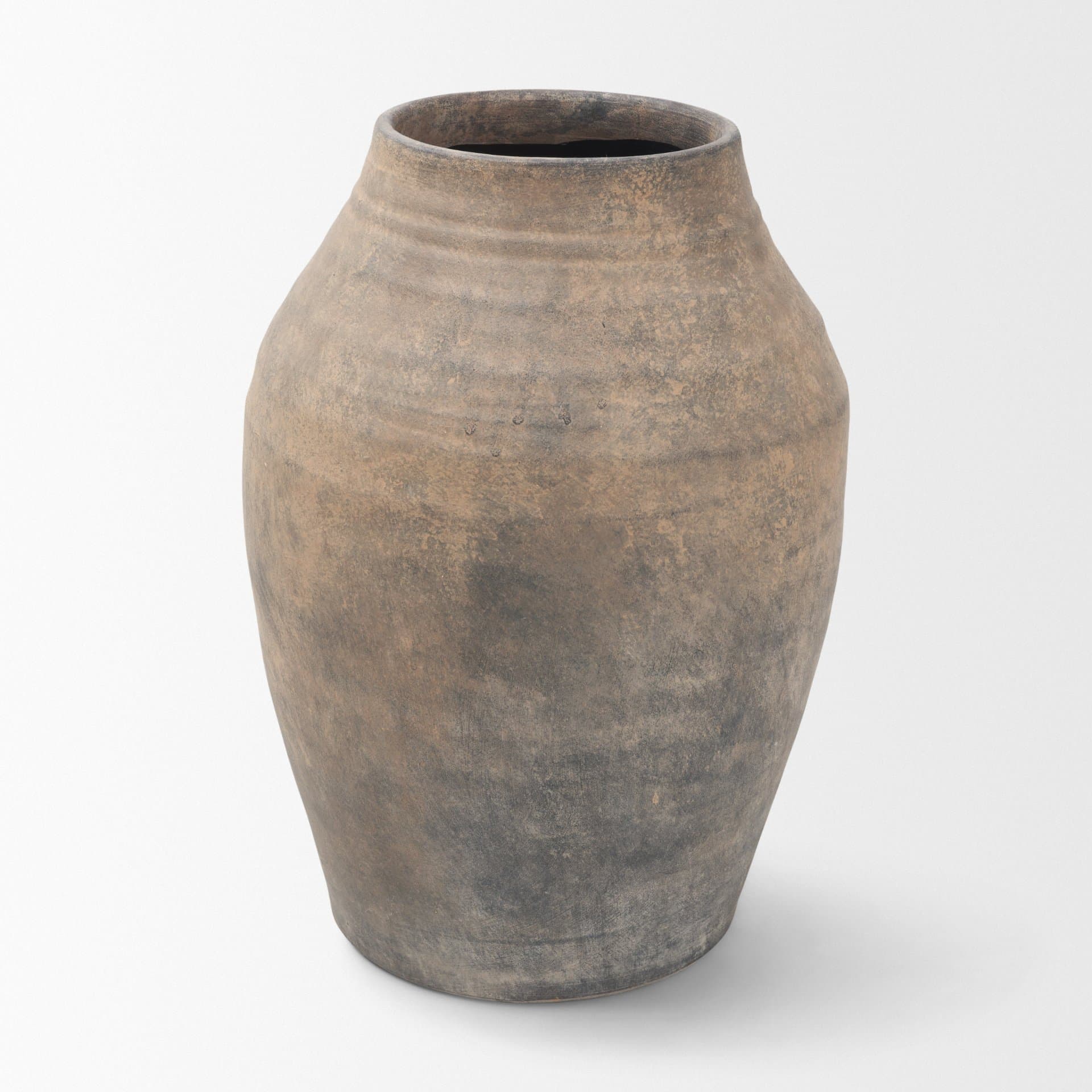 Cotto 13.2H Weathered Wide Mouth Terracotta Urn Vase — product photograph