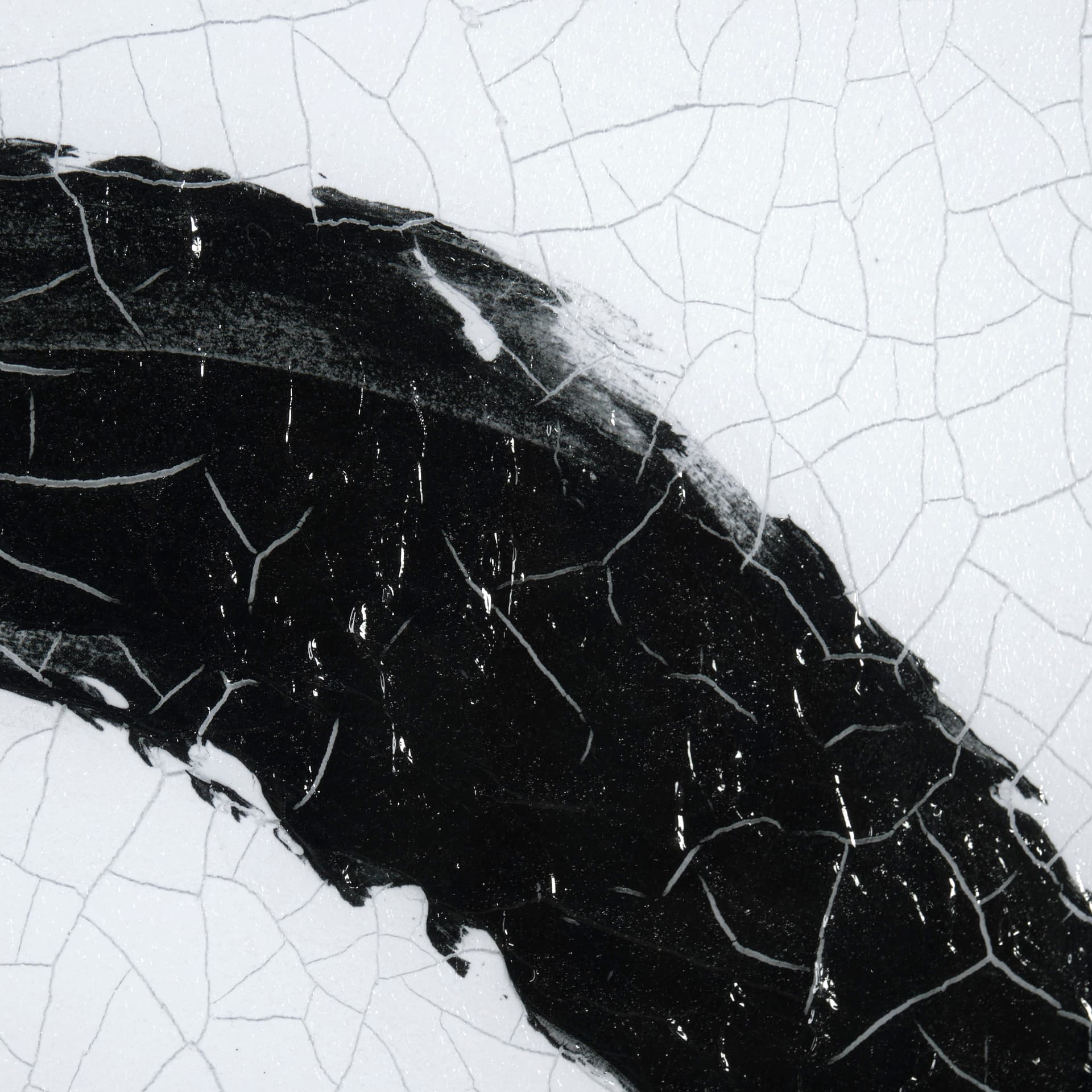 Yang (White) by Mercana Studio a Hand Embellished Textured Framed Art Print Matted under Glass — product photograph