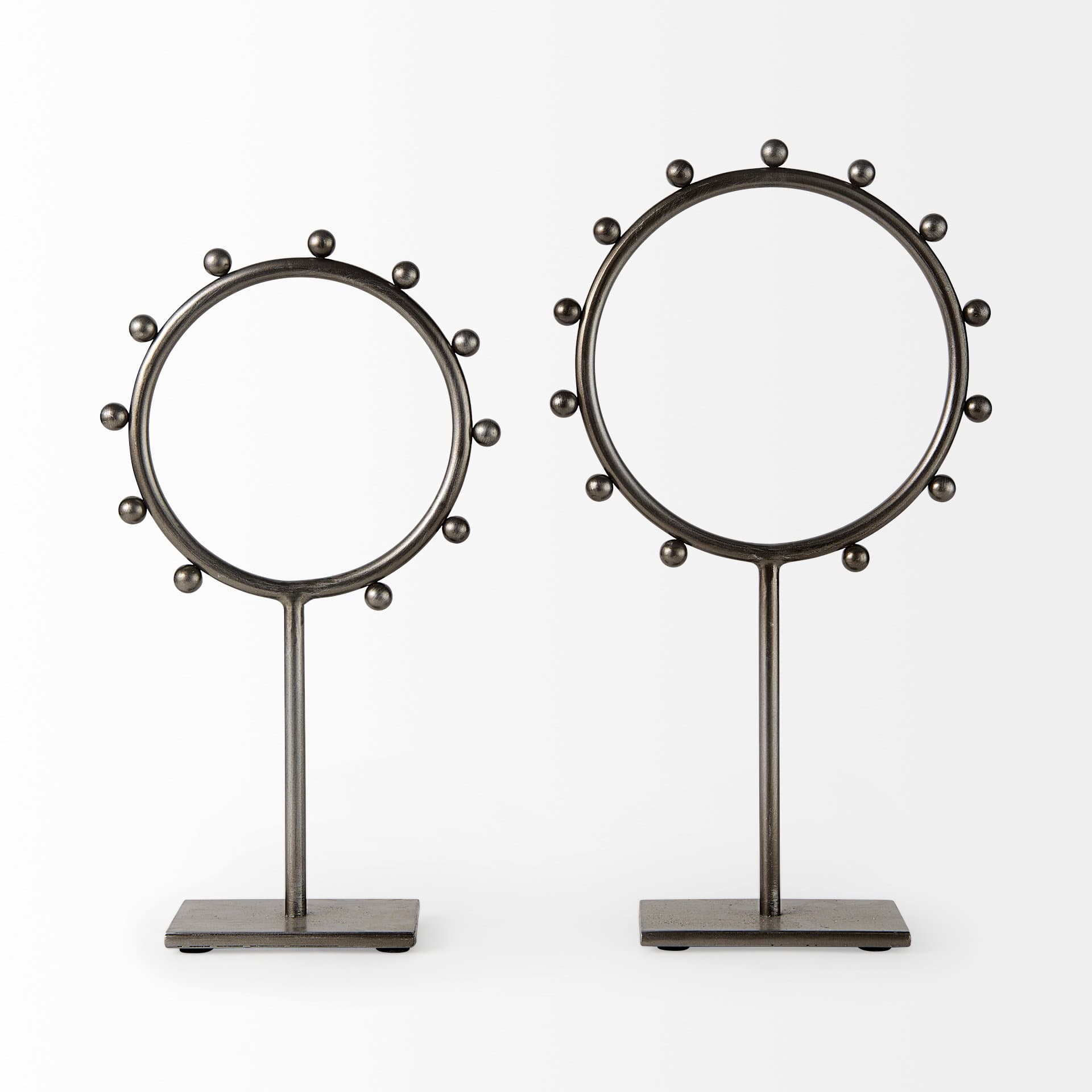 Elio 7.5L x 3.0W x 13.2H Small Studded hoop object — product photograph