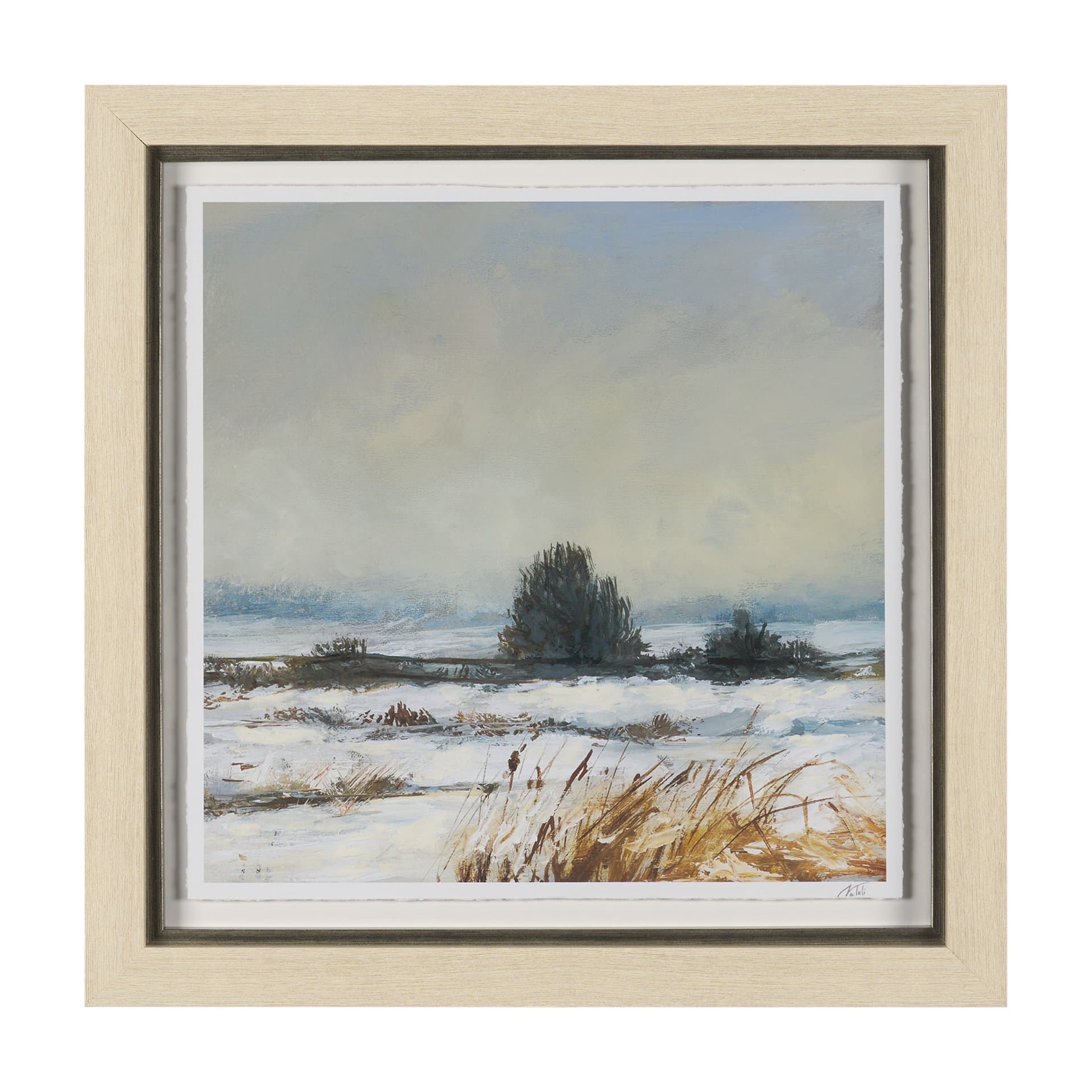 Winter Day III by Mercana Studio Hand Embelished Framed Artwork Matted under Glass — product photograph