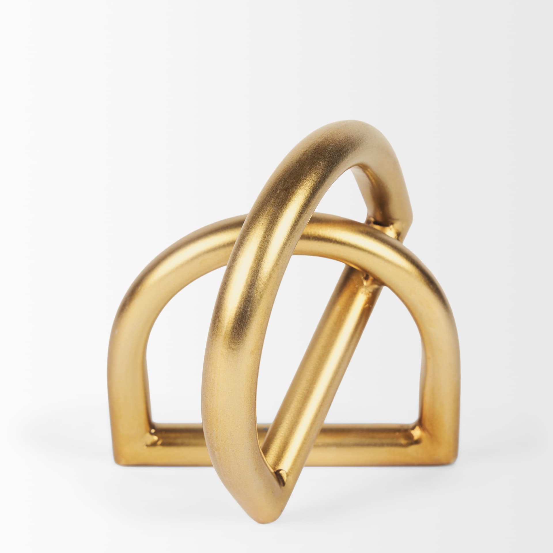 Locke Small Matte Gold Metal Decorative Object — product photograph