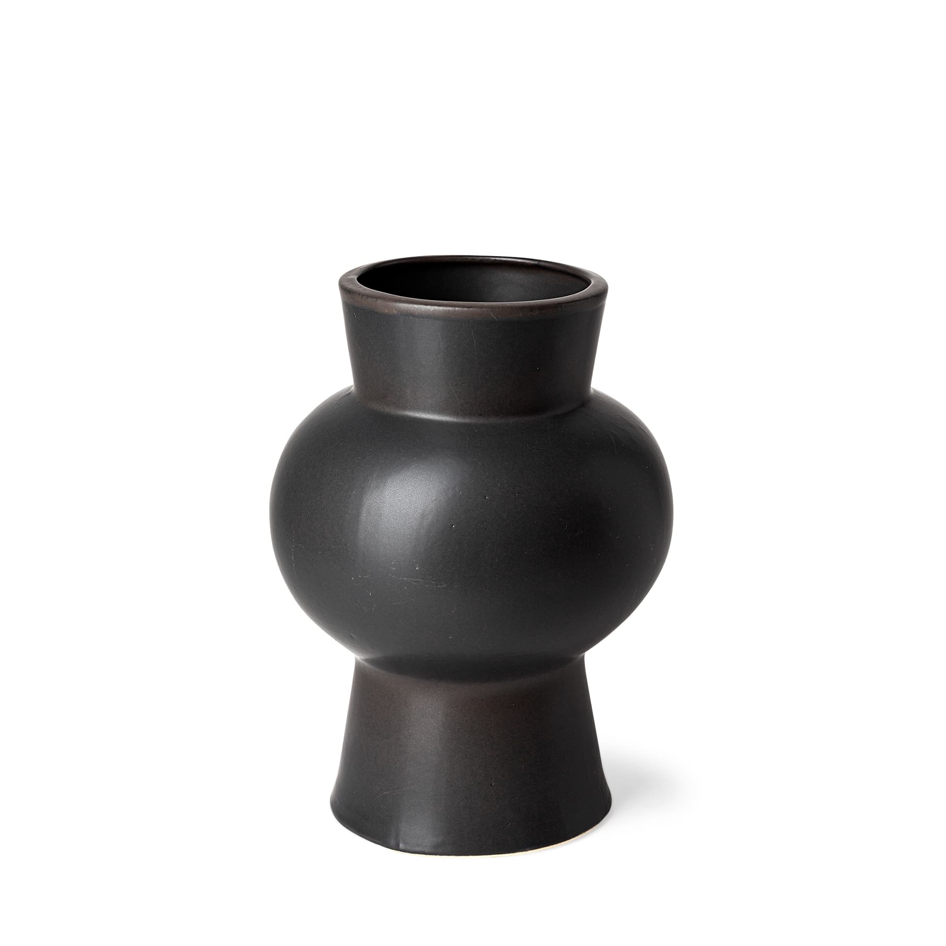Laforge II Black Ceramic Vase — product photograph