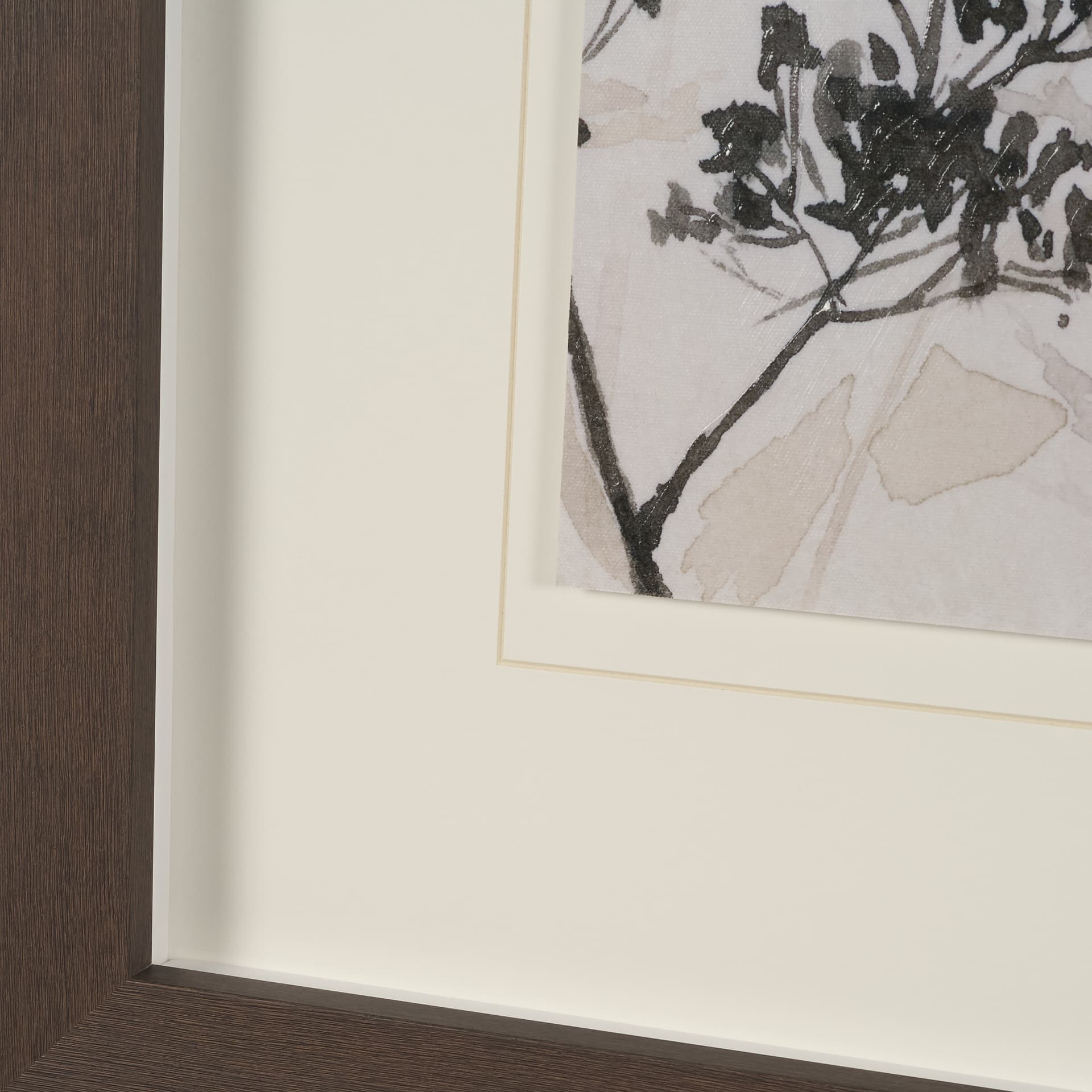Meadow L by Mercana Studio Hand Embelished Textured Framed Artwork Matted under Glass — product photograph