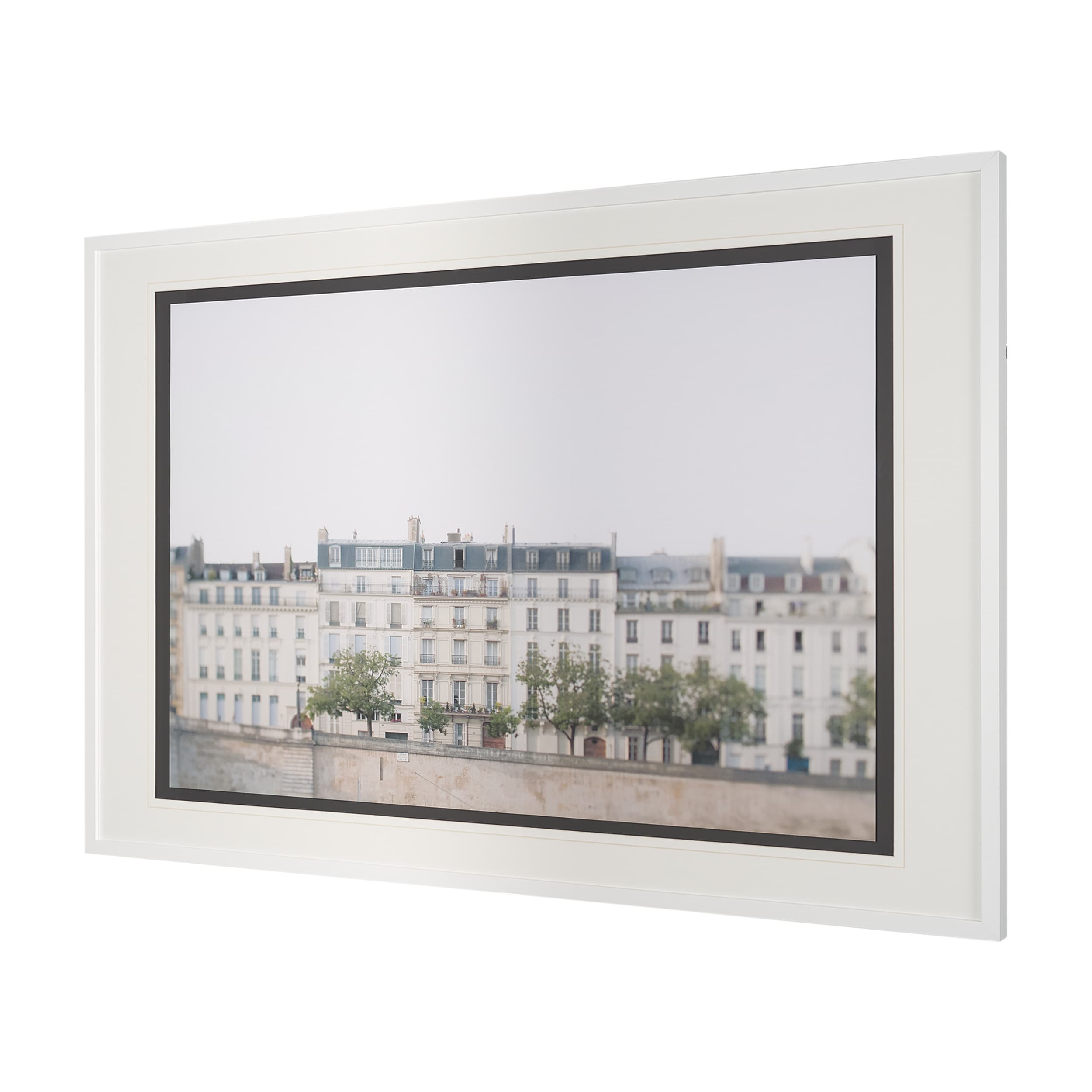 Amour de la Ville by Irene Suchocki a Hand Embellished Textured Framed Art Photo Matted under Glass — product photograph
