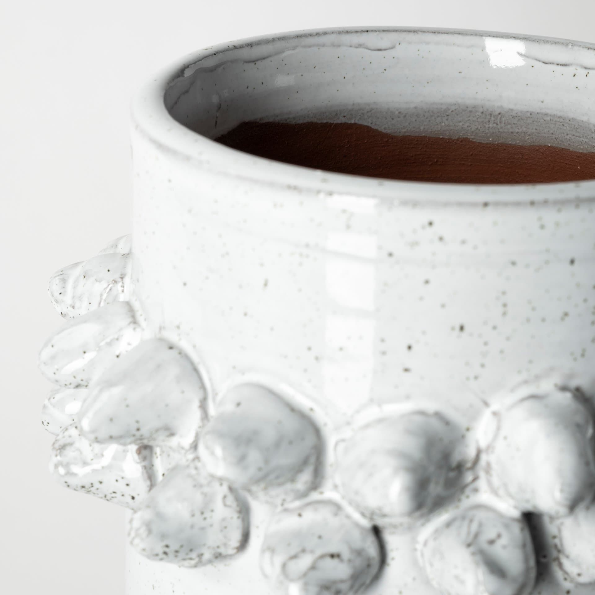 Farmhampton Large Gray Spoked Ceramic Vase — product photograph
