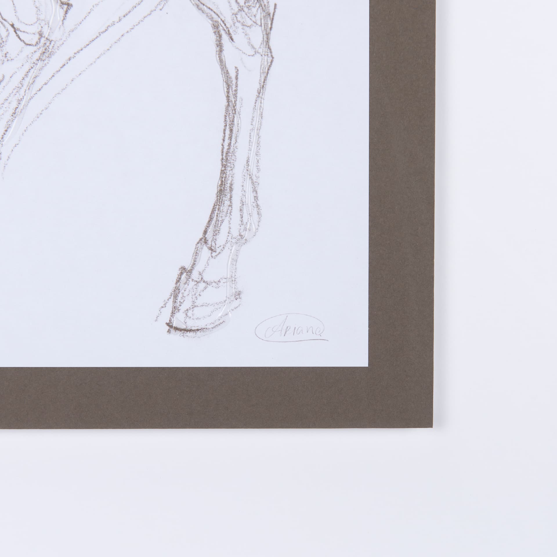 Horse II by Mercana Studio a Hand Embellished Textured Framed Art Print Matted under Glass — product photograph