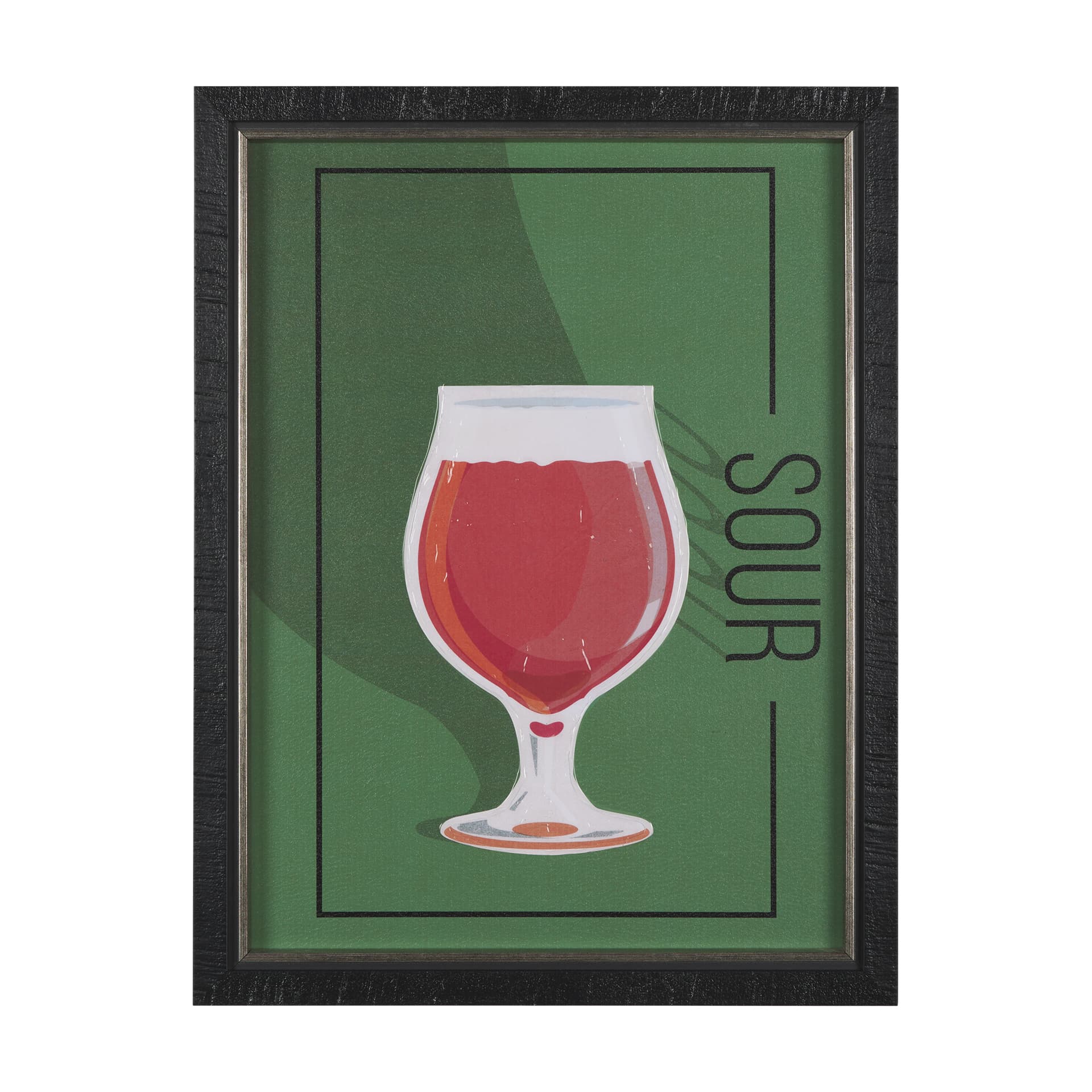Beer Poster Sour by Mercana Studio a Hand Embellished Textured Framed Art Print — product photograph