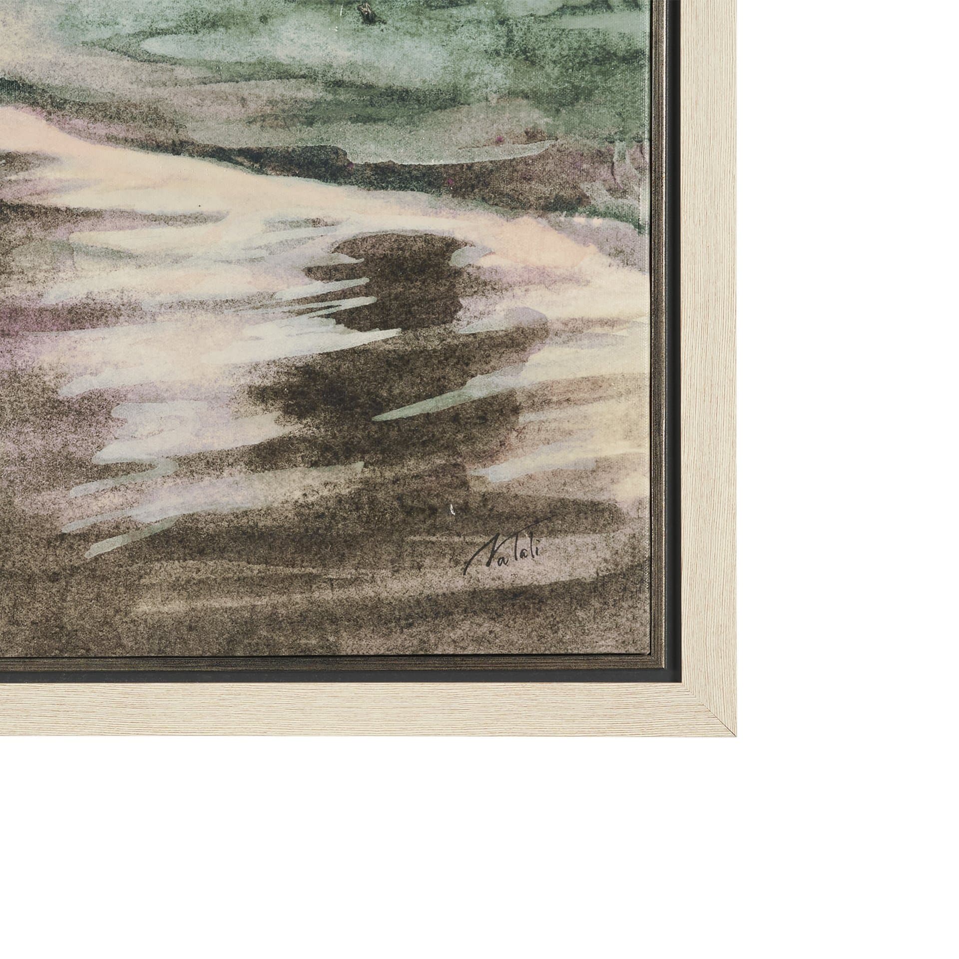 Beach View I by Mercana Studio Hand-Embellished Textured Framed Canvas Artwork — product photograph