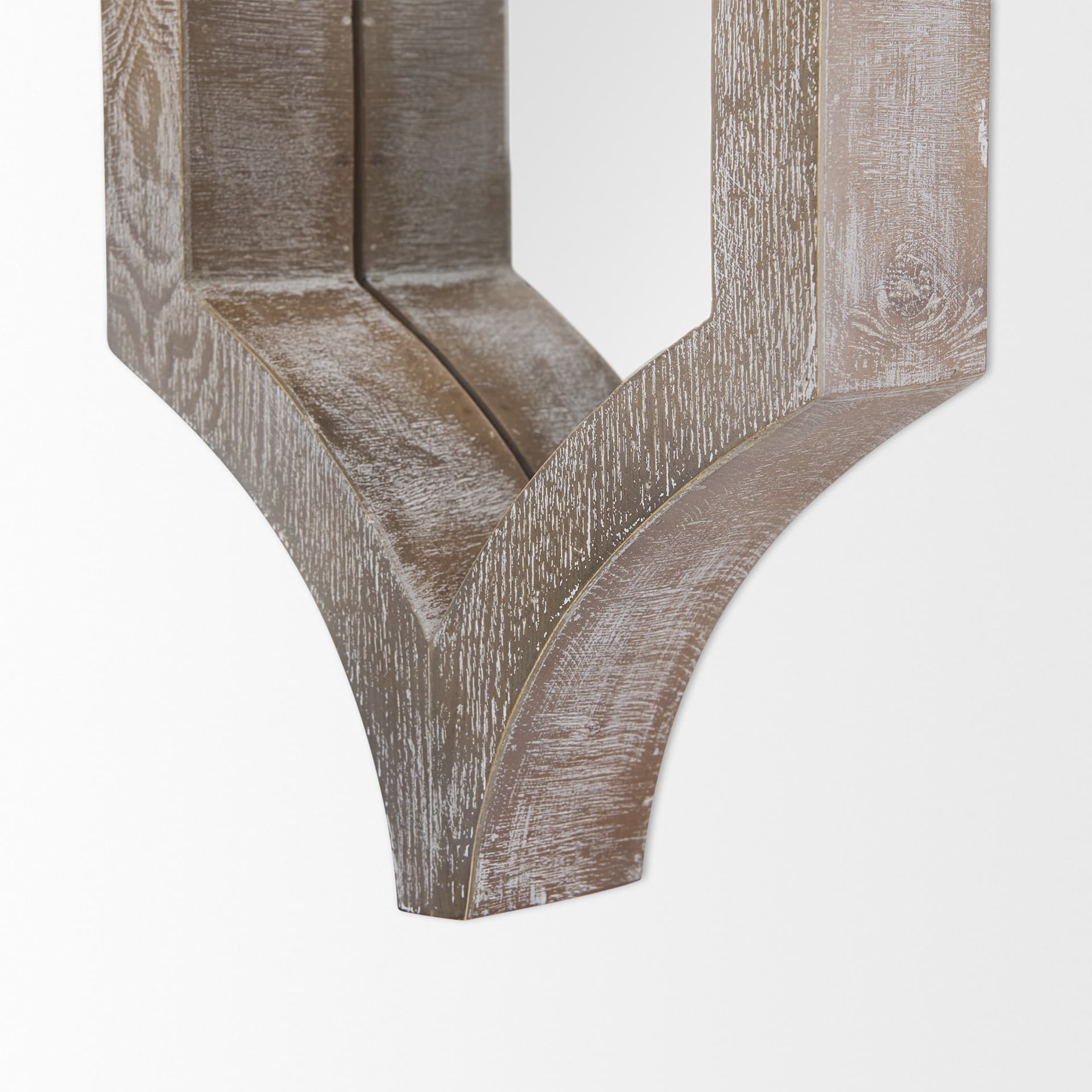Tamanar 15.0 x 3.0 x 34.1 Light Brown Wood Frame Wall Mirror — product photograph