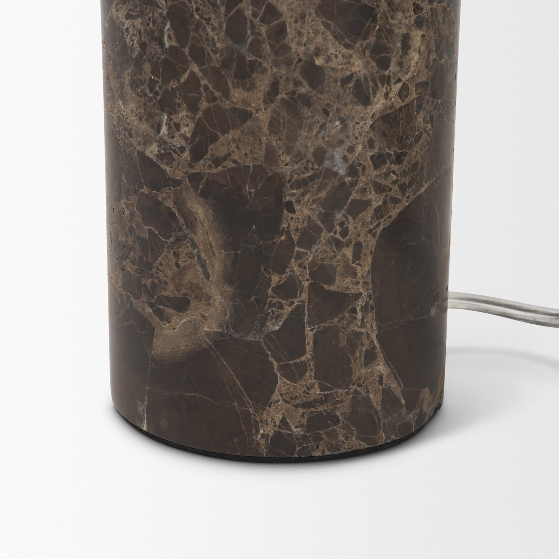 Caldo Brown Marble Base w/ Frosted Glass Globe Table Lamp — product photograph