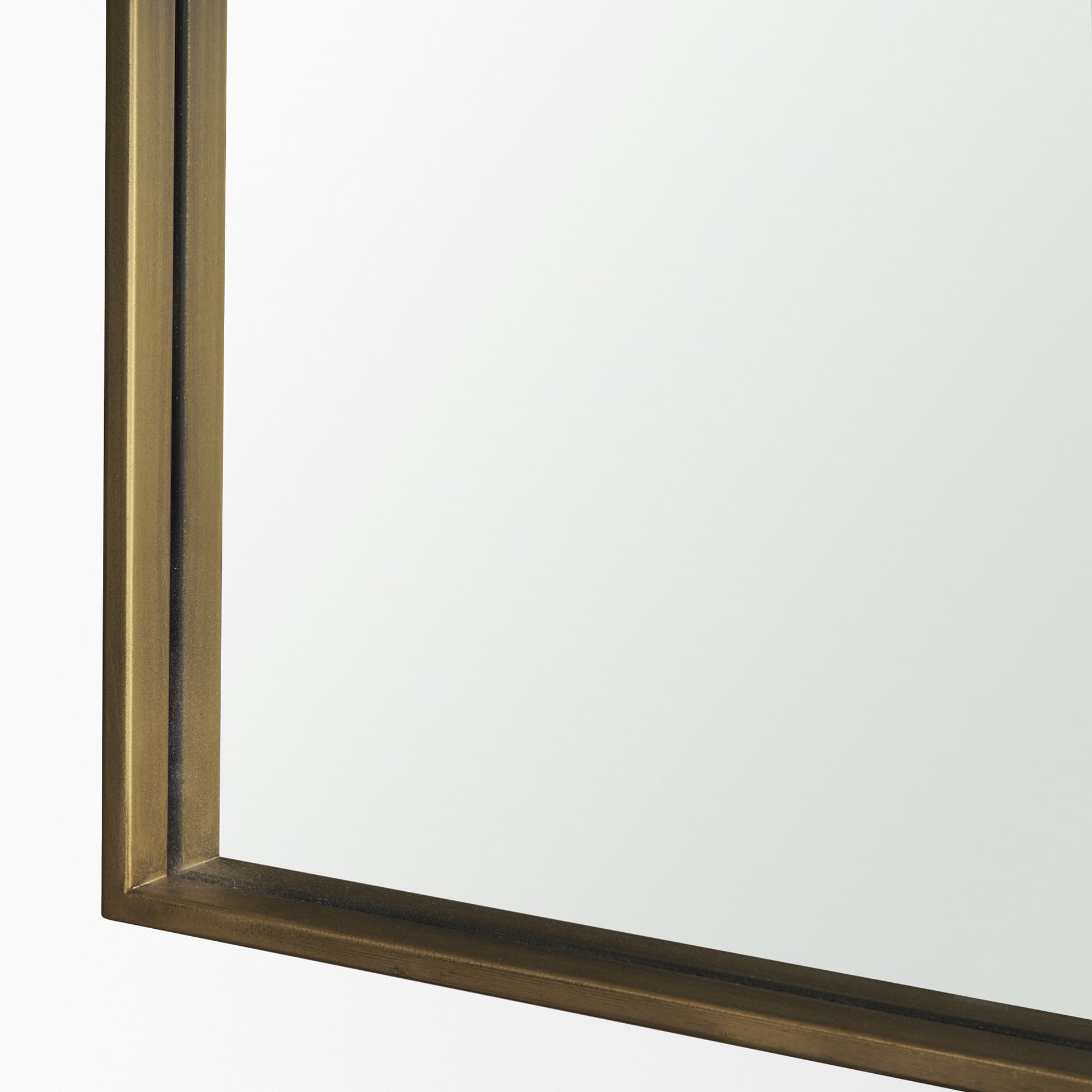Tamira 75.8" Tall Brushed Brass Metal Arched Mirror — product photograph