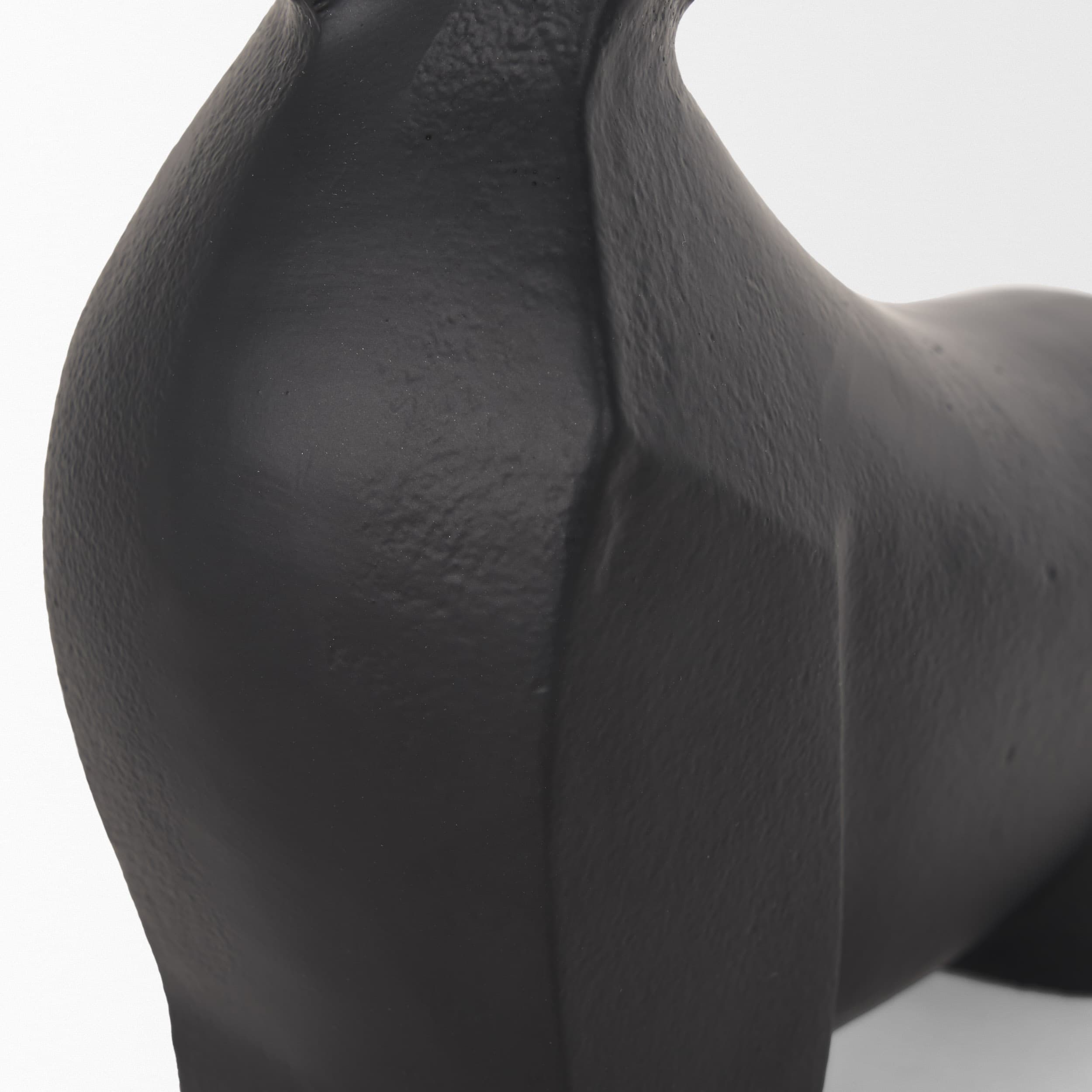 Radu Small Matte Black Metal Bull Decorative Object — product photograph