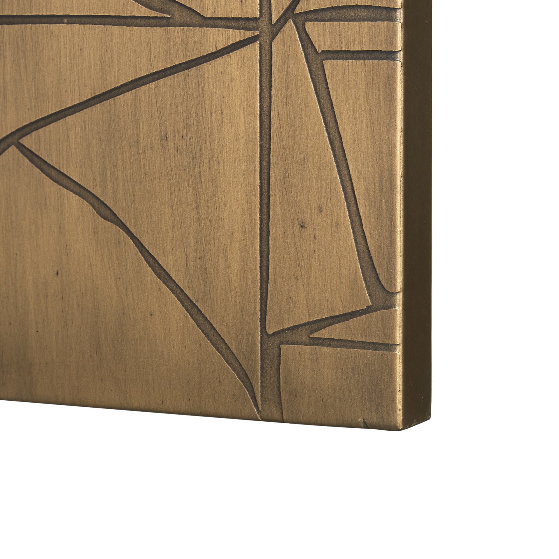 Roho Painted Gold Metal Wall Art — product photograph