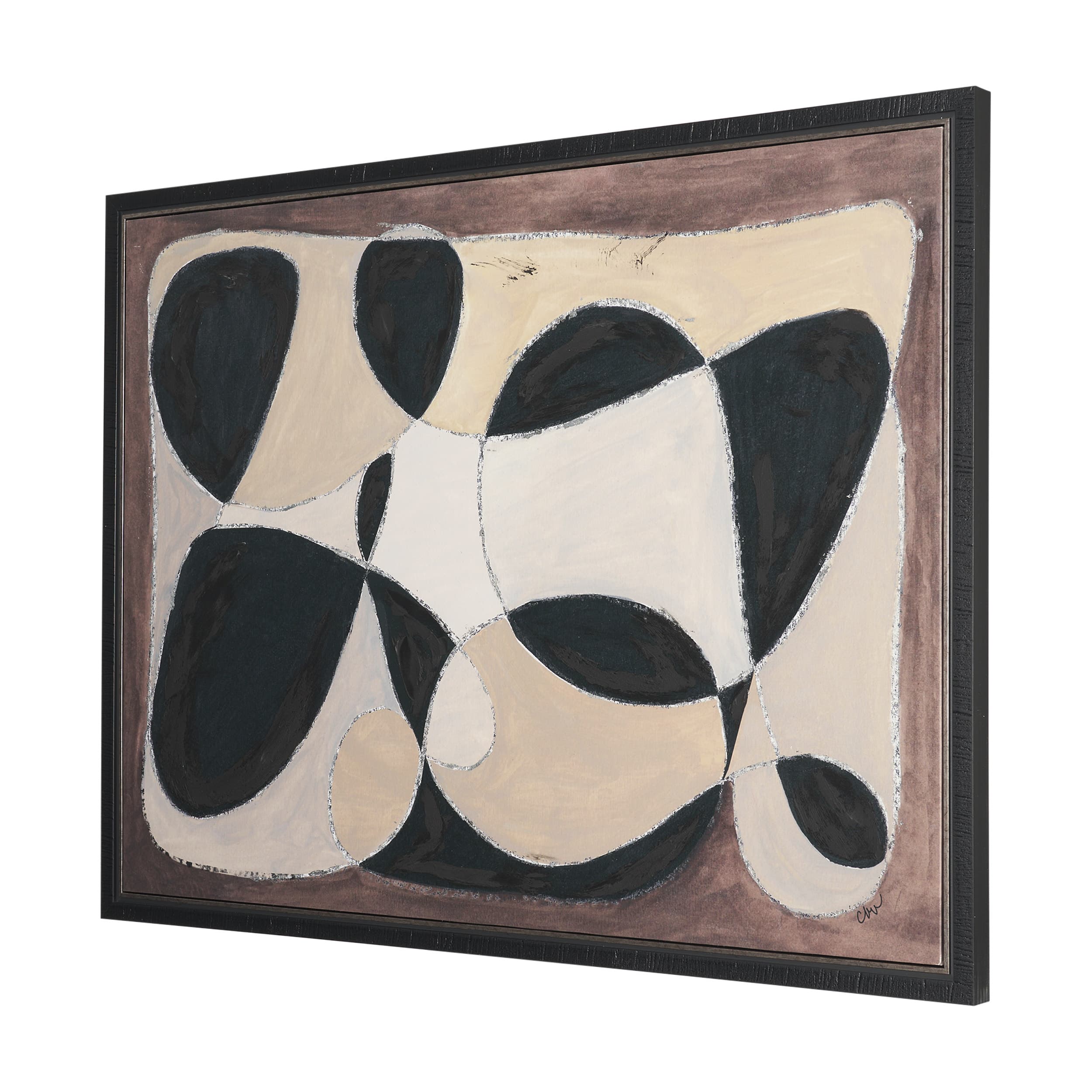 Desert Currents by Cristina Bartl Villa Hand-Embellished Textured Framed Canvas Artwork — product photograph